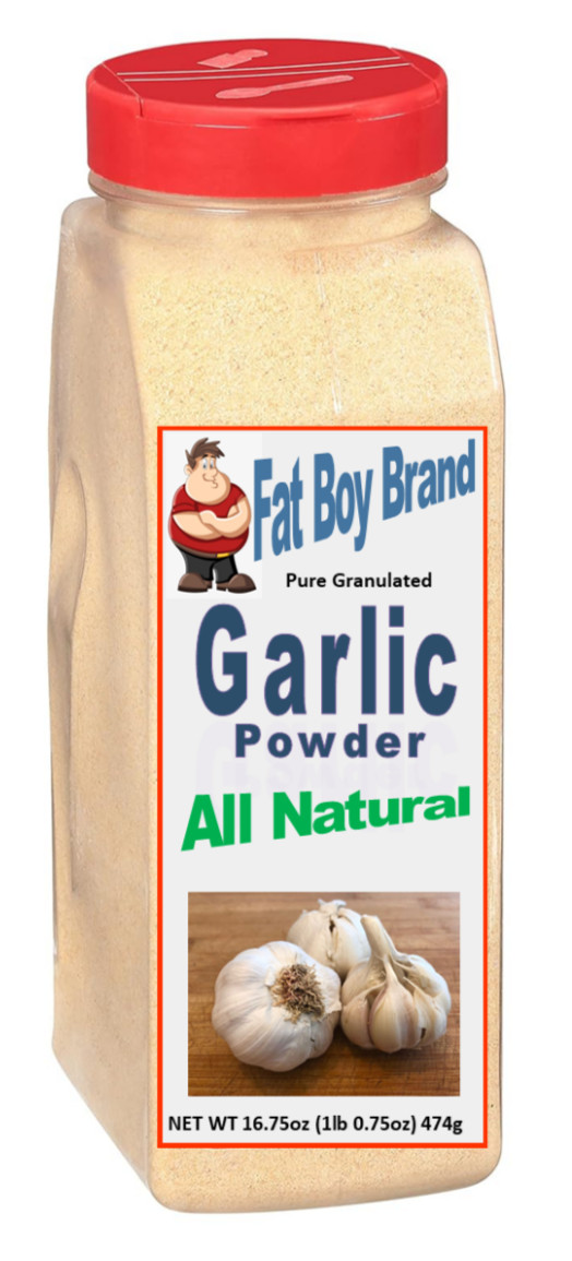 Fat Boy Brand All Natural Granulated Pure Garlic (16.75oz) 474g