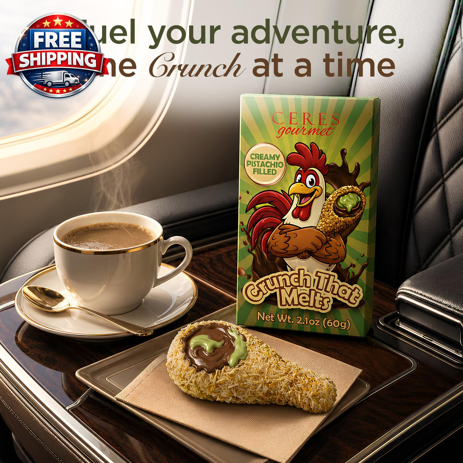 Dubai Chocolate Bar – Fun Chicken Drumstick Candy with Pistachio Cream 60G