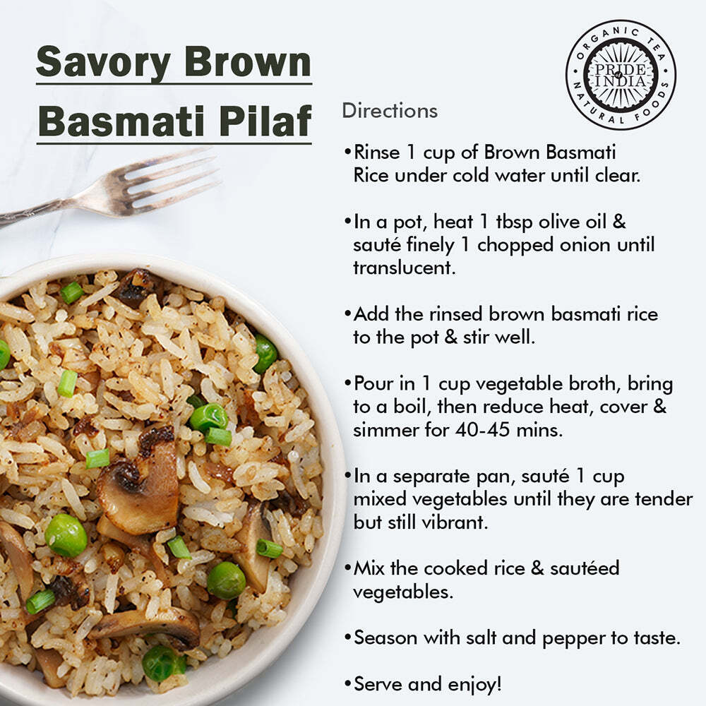 Extra Long Indian Brown Basmati Rice – Naturally Aged Healthy Grain Jar