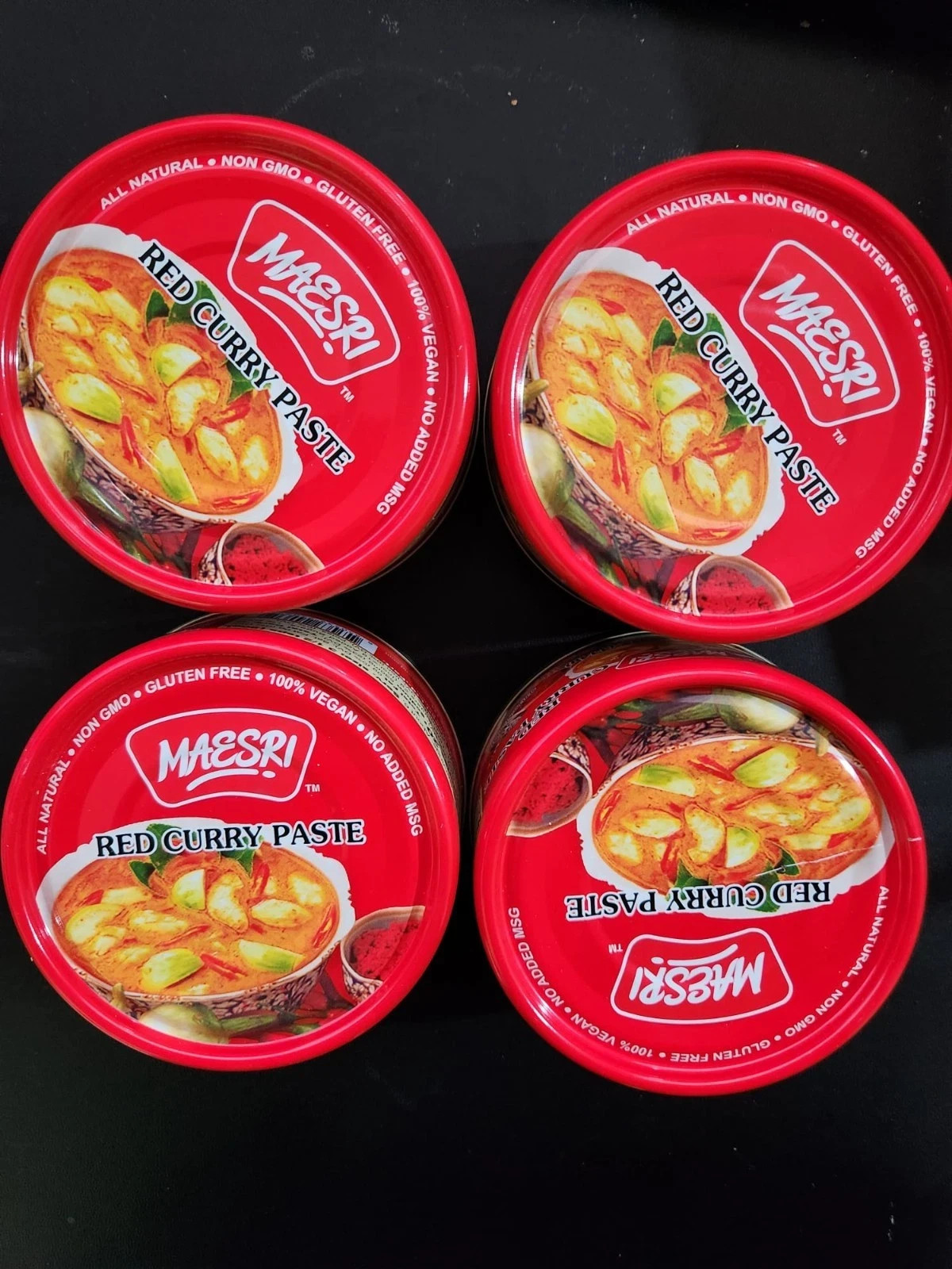 Maesri Thai Red Curry Paste 4oz (Pack of 4) Authentic Cooking Sauce Fast Ship