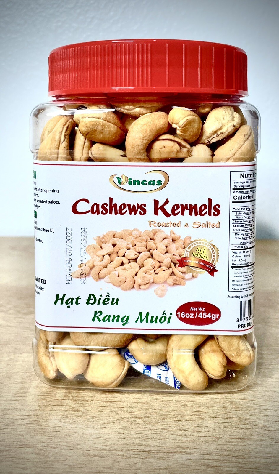 ALL NATURAL Cashew Roasted and Salted WITH 100% Premium Quality Item Weight 16oz