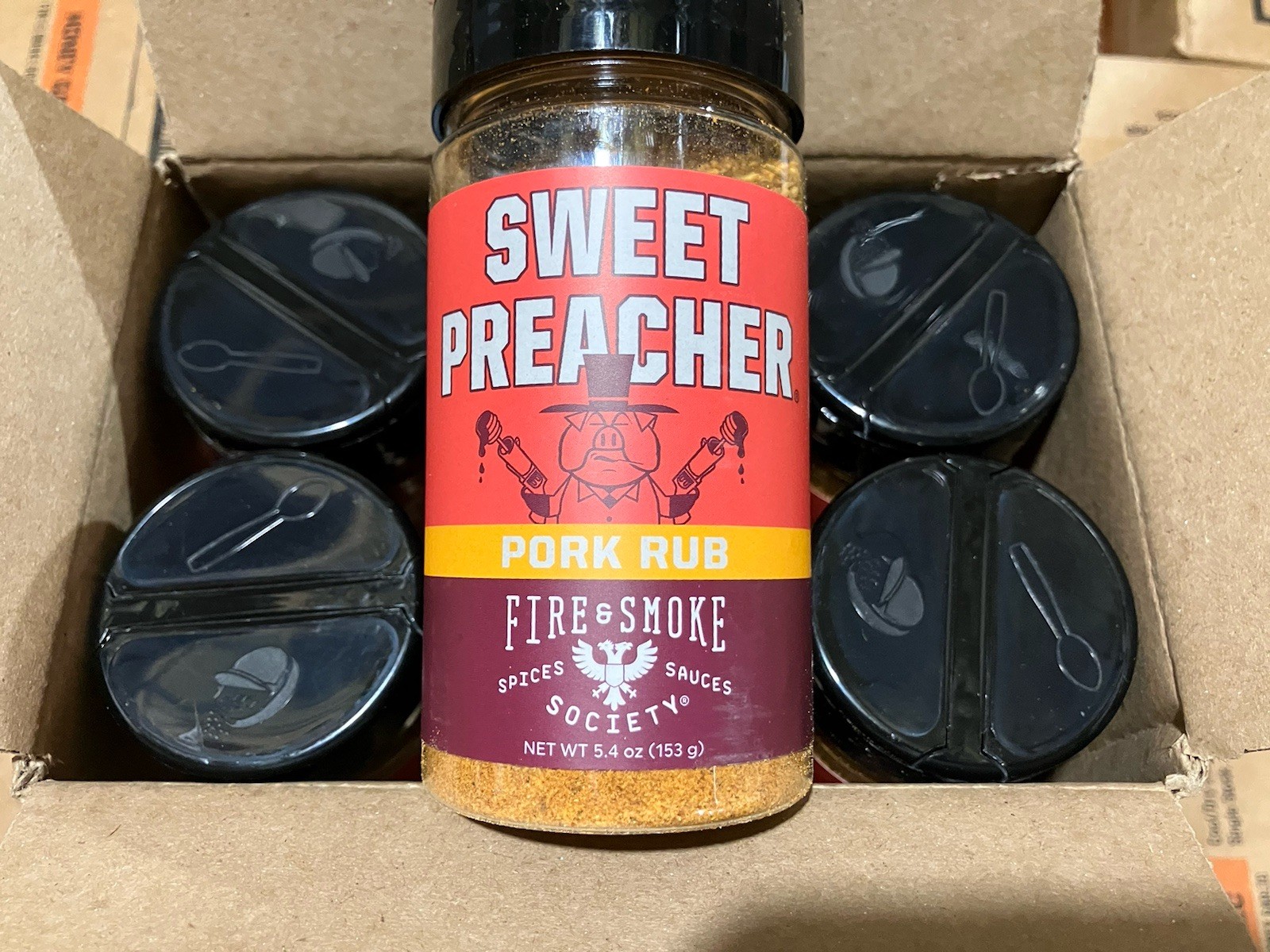Fire & Smoke Sweet Preacher Pork Rub 5.4oz Exp 2028 ( Lot of 6 )