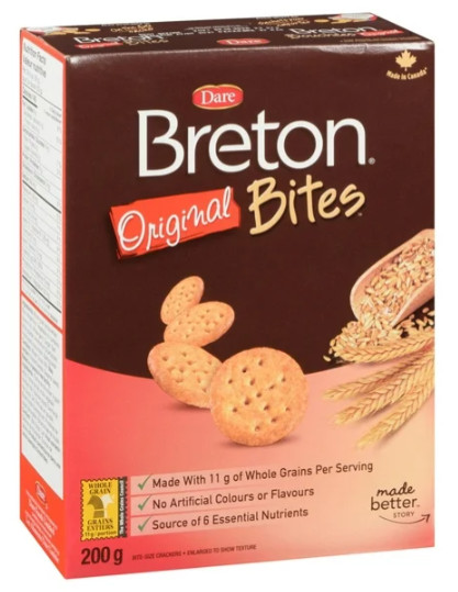 Dare Breton Original Bites Crackers, 200g (2 Pack)