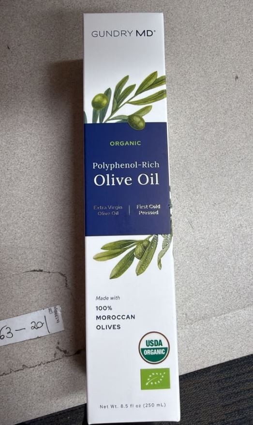 Gundry MD Polyphenol Rich Olive Oil 8.25 oz Extra Virgin Cold Pressed