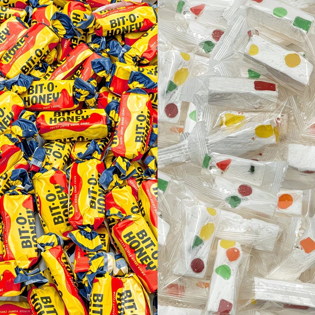 Nougat & Bit O Honey Candy Mix | 1LB ~ 2LB | Individually Wrapped Bulk Candy Mix