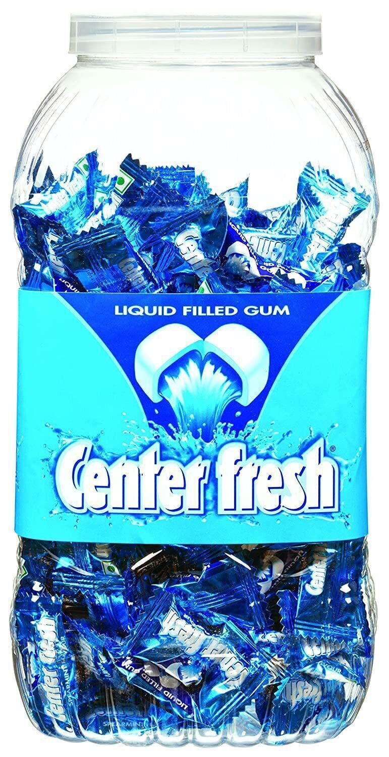 Center Fresh Mint Flavor Liquid Filled Chewing Gum 20, 50, 100, 225 Pcs . USPS