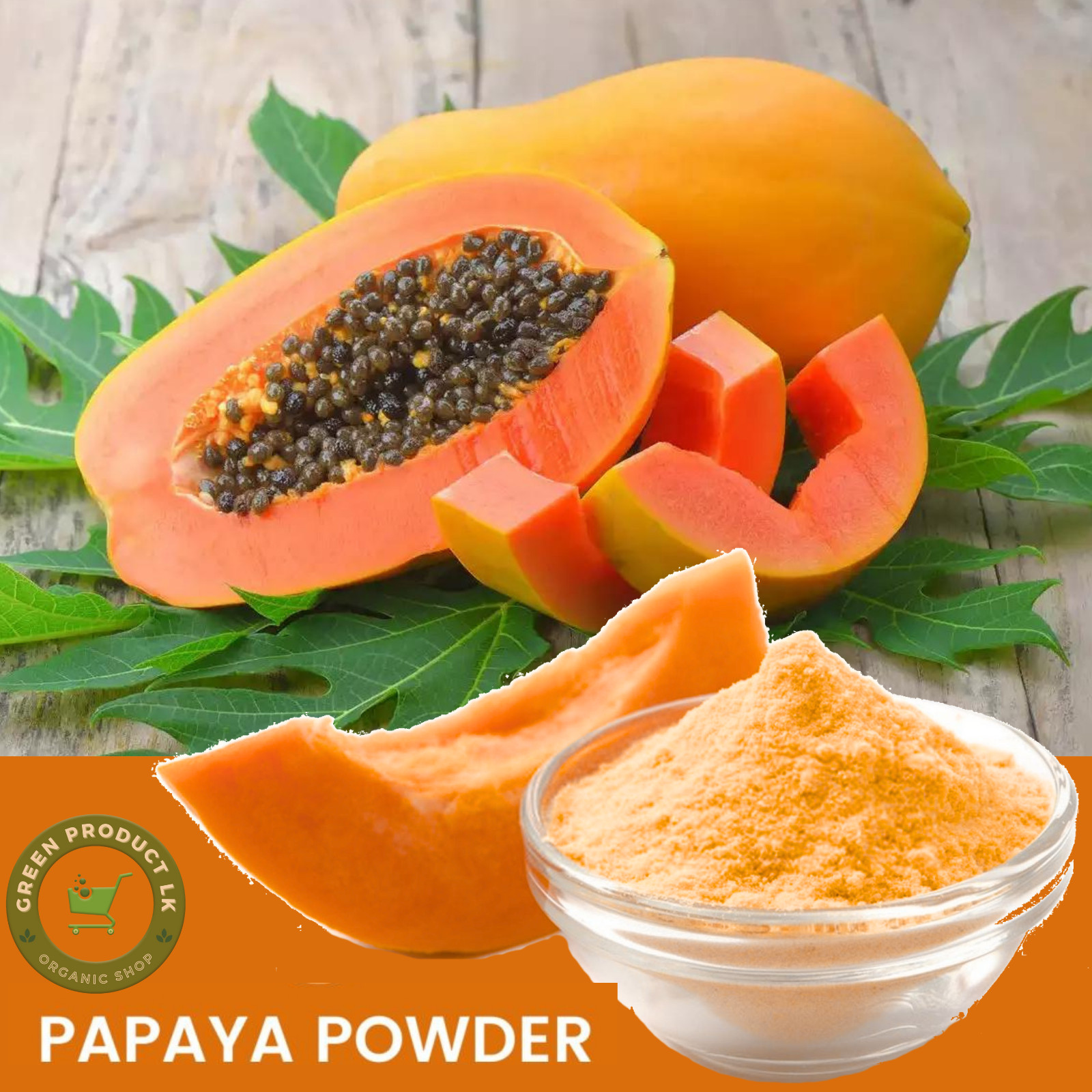 Dried Papaya Fruit Powder | Pure Organic Natural | Digestive Aid Vitamins Herbs
