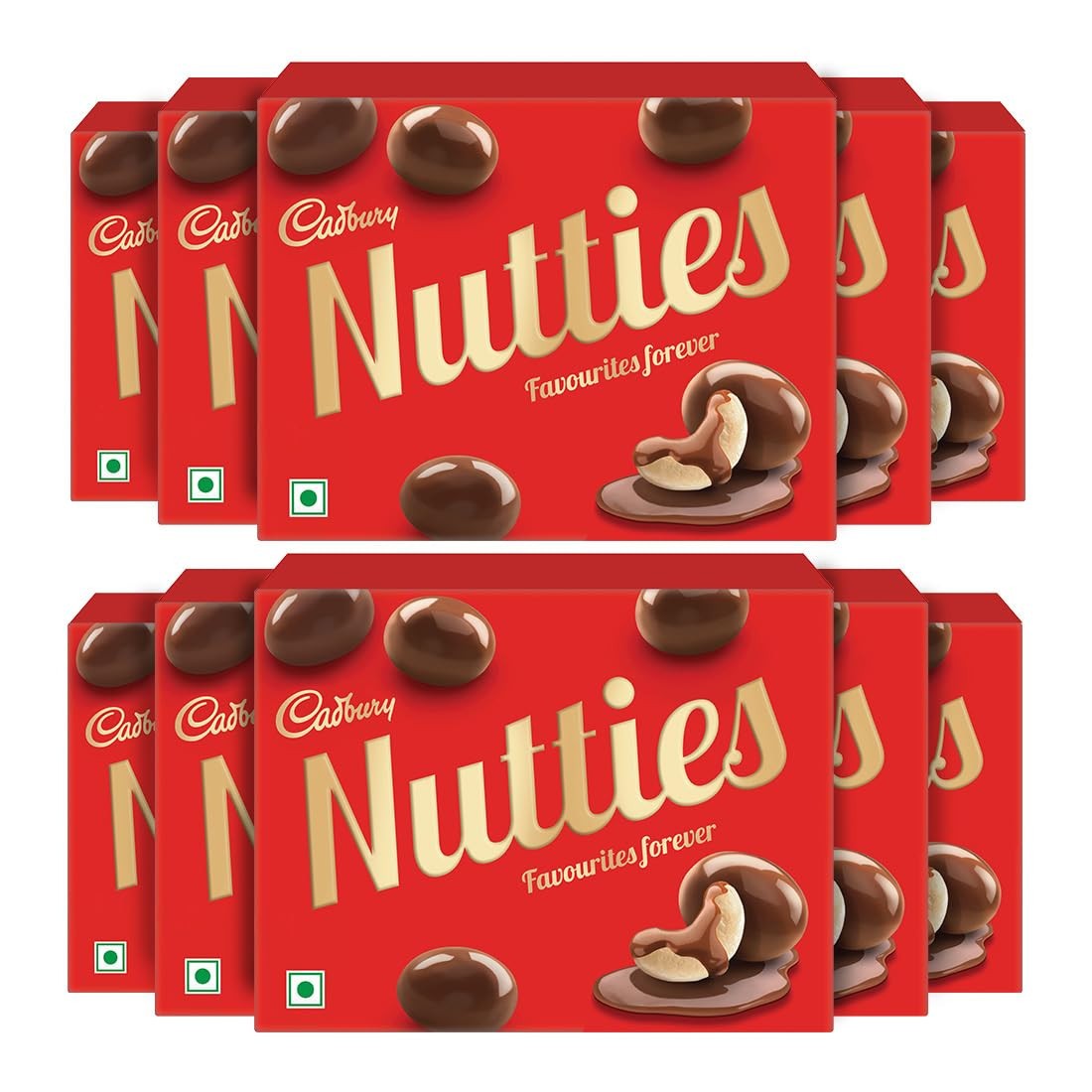 Cadbury Nutties Chocolate Pack, 30g (Pack of 10) f/ship