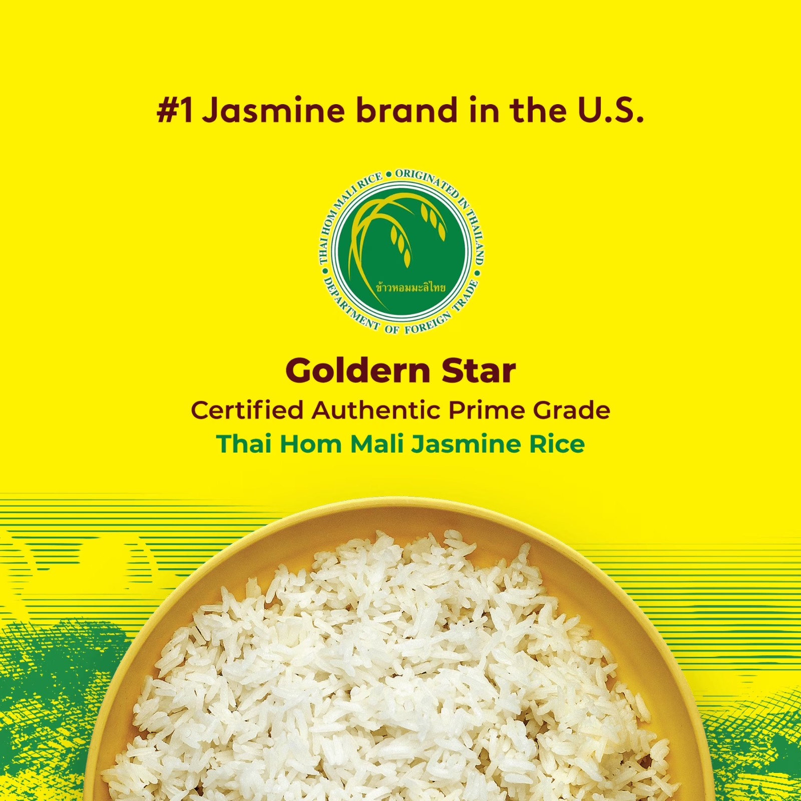 Golden star Thai Hom Mali jasmine Rice 5 lbs…..