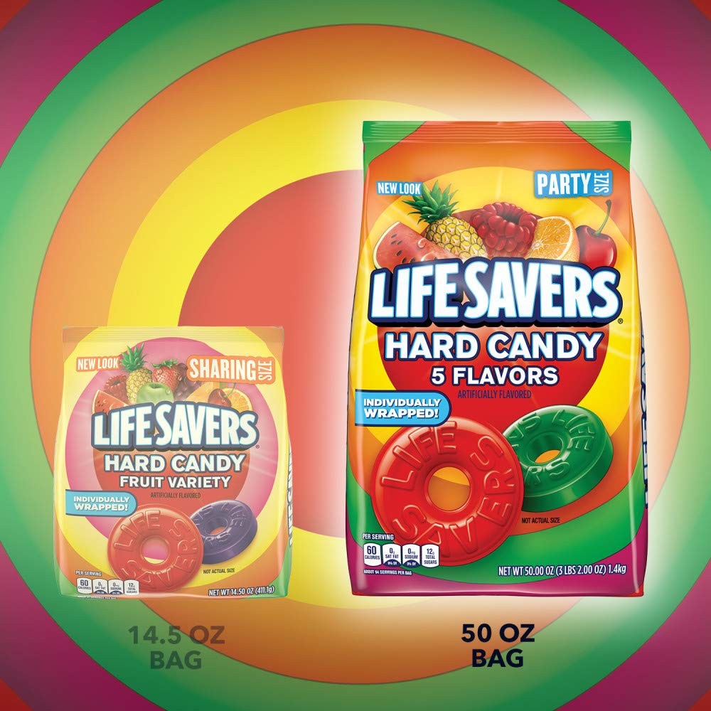 5 Flavors Hard Candy, Party Size, 50 oz Sharing Bag