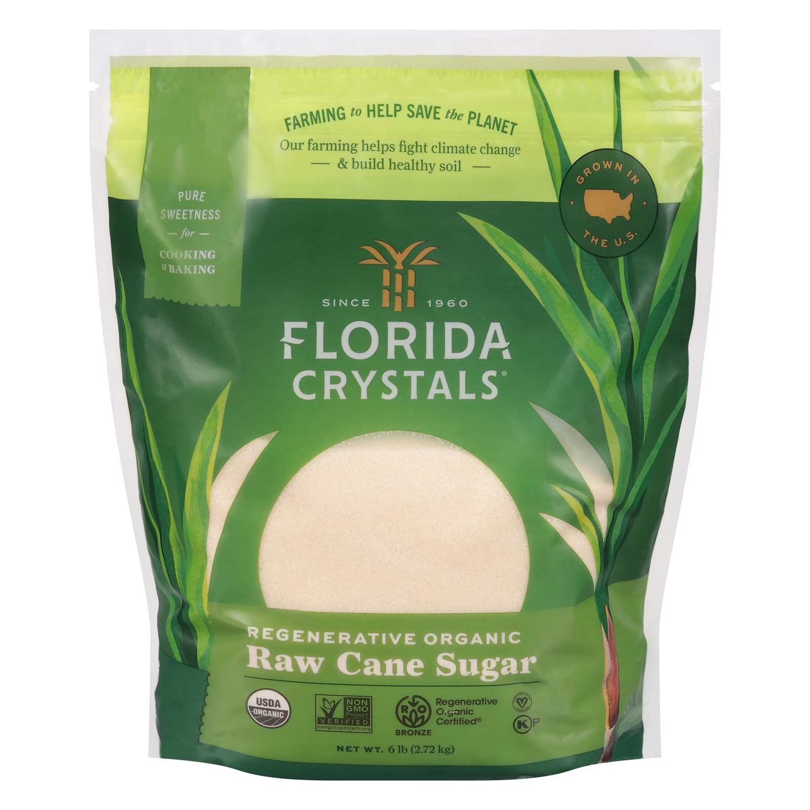 Raw Cane Sugar Regenerative Organic 6 lb