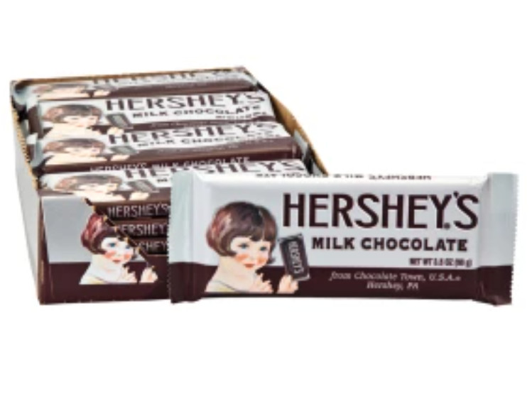 Hershey’s Milk Chocolate Nostalgia Box 24 Count 3.5 oz Bars BB 9/2026