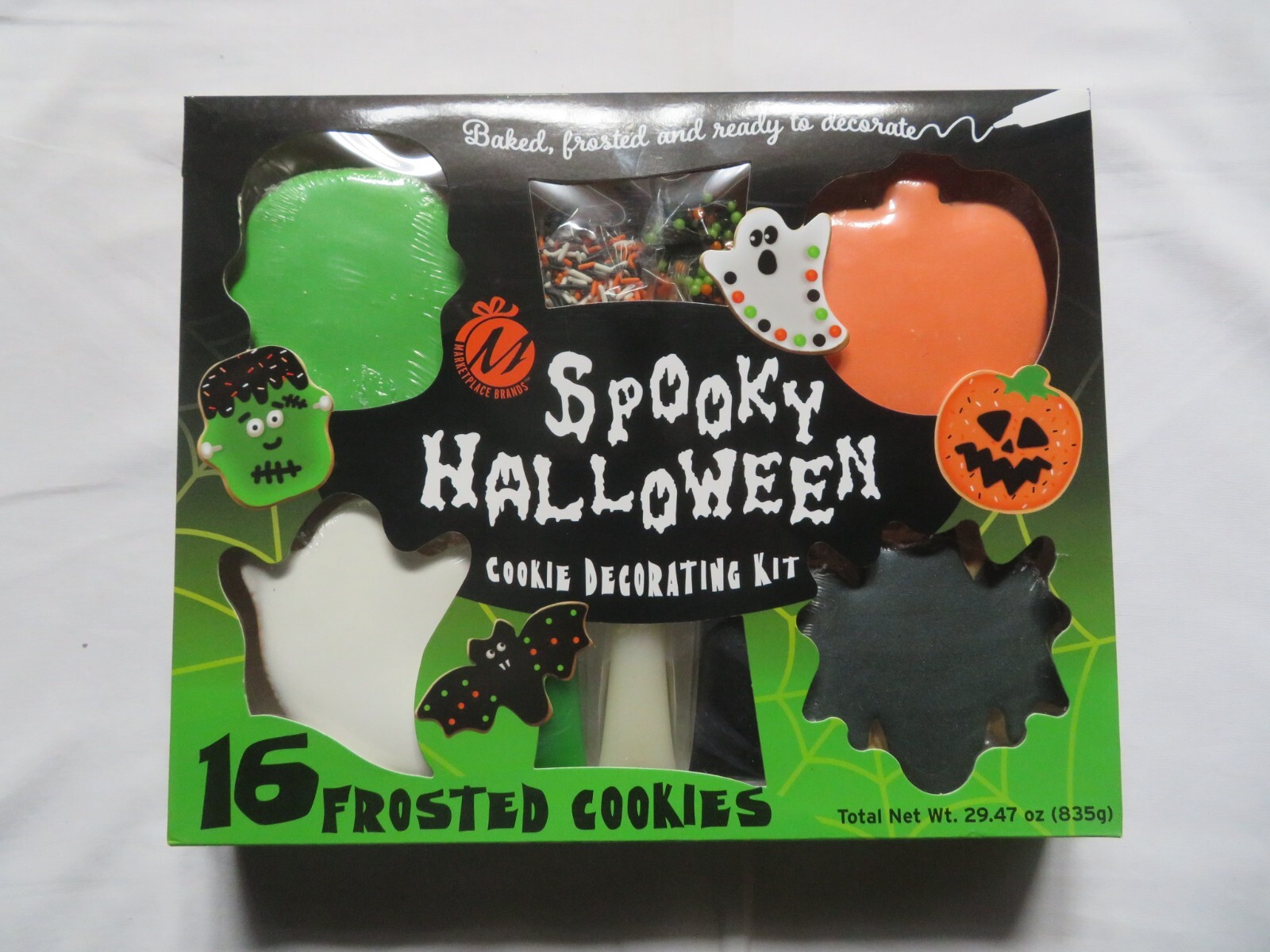 Marketplace Brands Spooky Halloween Cookie Decorating Kit 16 Cookies 29.47 Oz