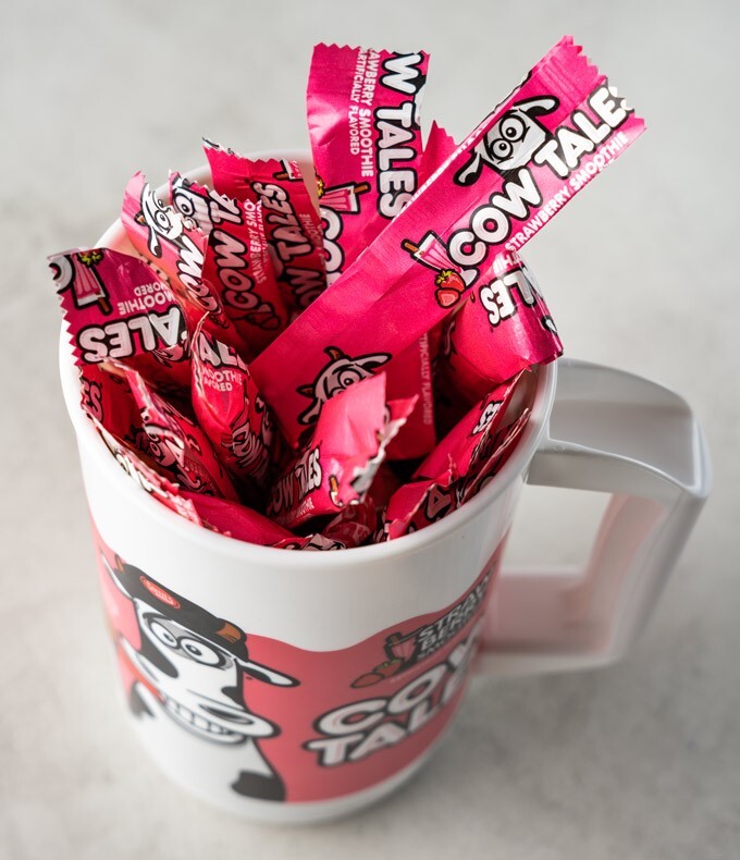 MINIS COW TALES Goetze’s STRAWBERRY SMOOTHIE TASTY~LIMITED VALUE BULK BAG NOW!!!