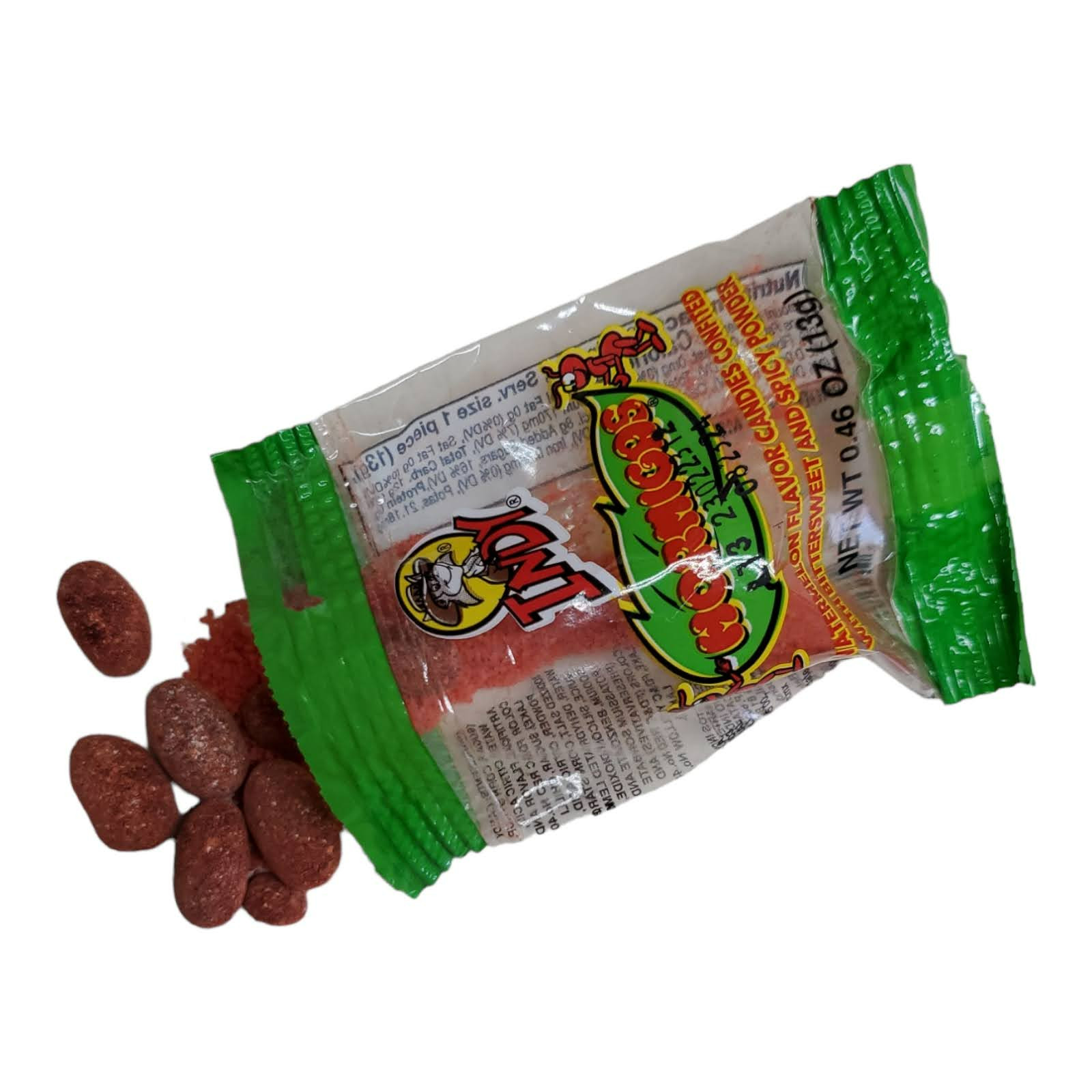 4x Hormiga Indy Watermelon flavor candies w/bittersweet & spicy powder 12pc each