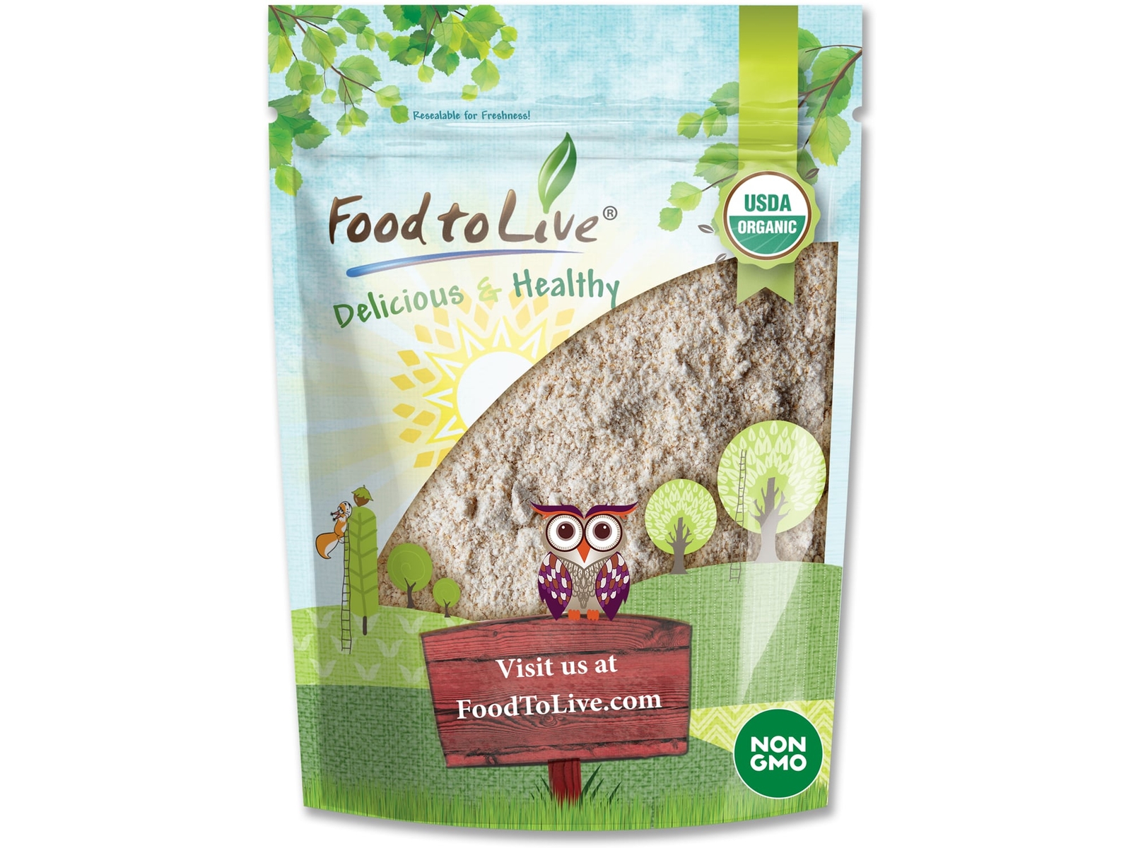 Organic Whole Grain Buckwheat Flour – Non-GMO, Kosher, Raw – by Food to Live