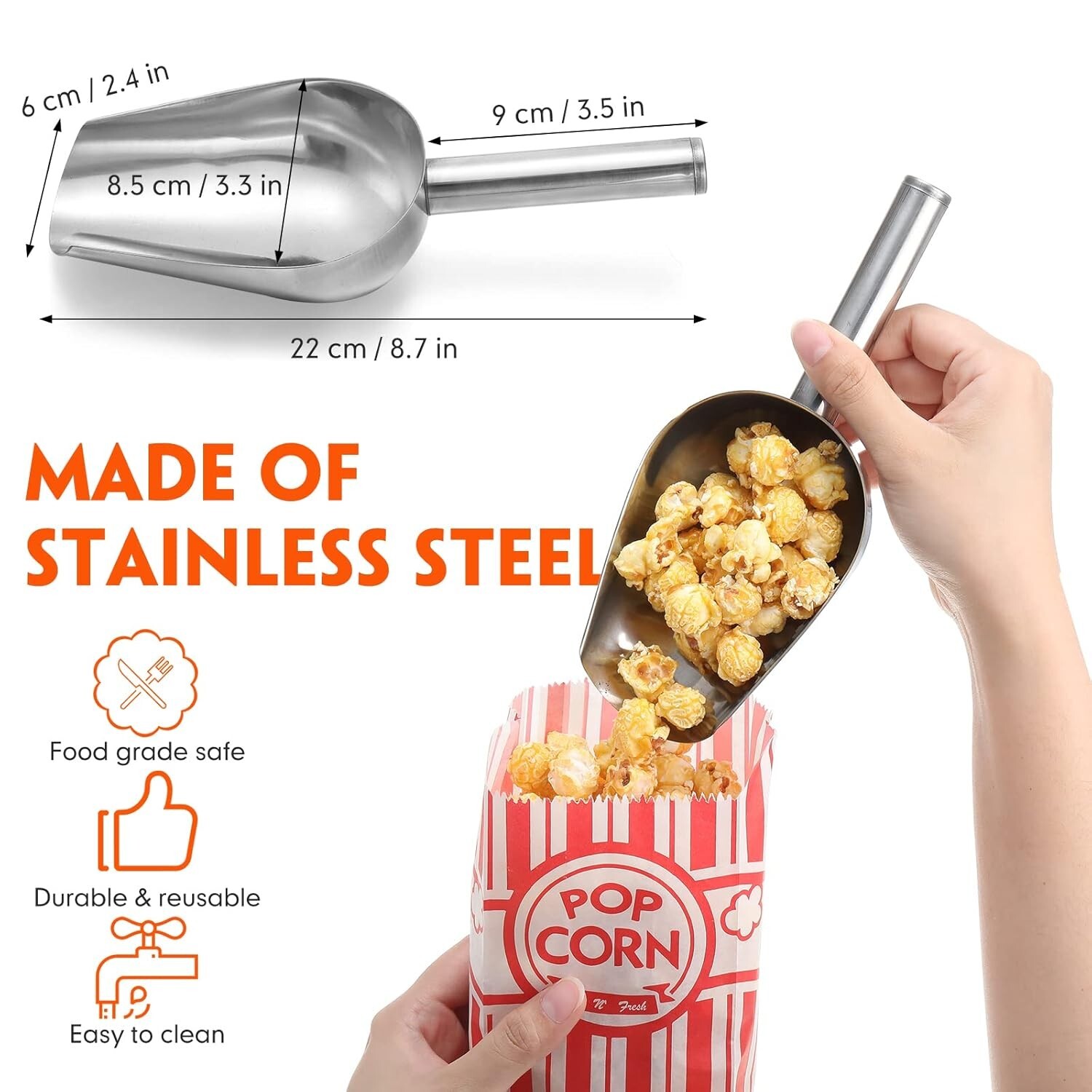 Zopeal 602 Pcs Popcorn Maker Supplies 600 Popcorn Bags Popcorn/Scoop/Shaker