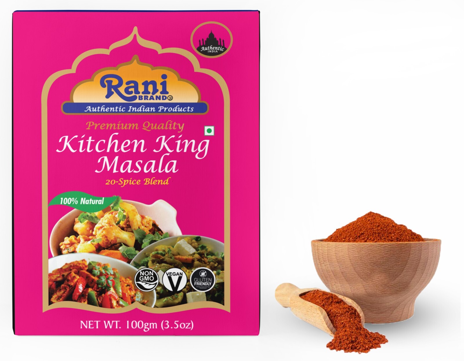 Rani Kitchen King Masala (20-Spice Curry blend) 3.5oz (100g)