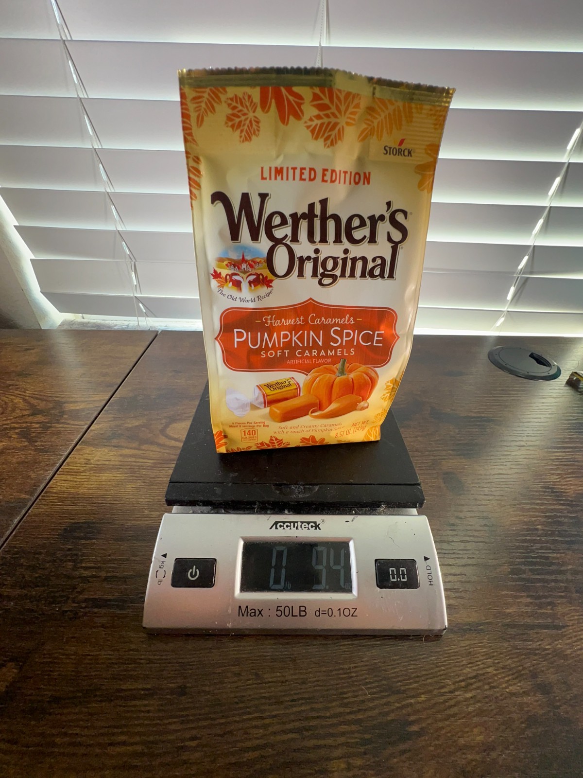 1 x 8.57 oz Werther’s Originals, Harvest Caramels Pumpkin Spice Soft Candy K