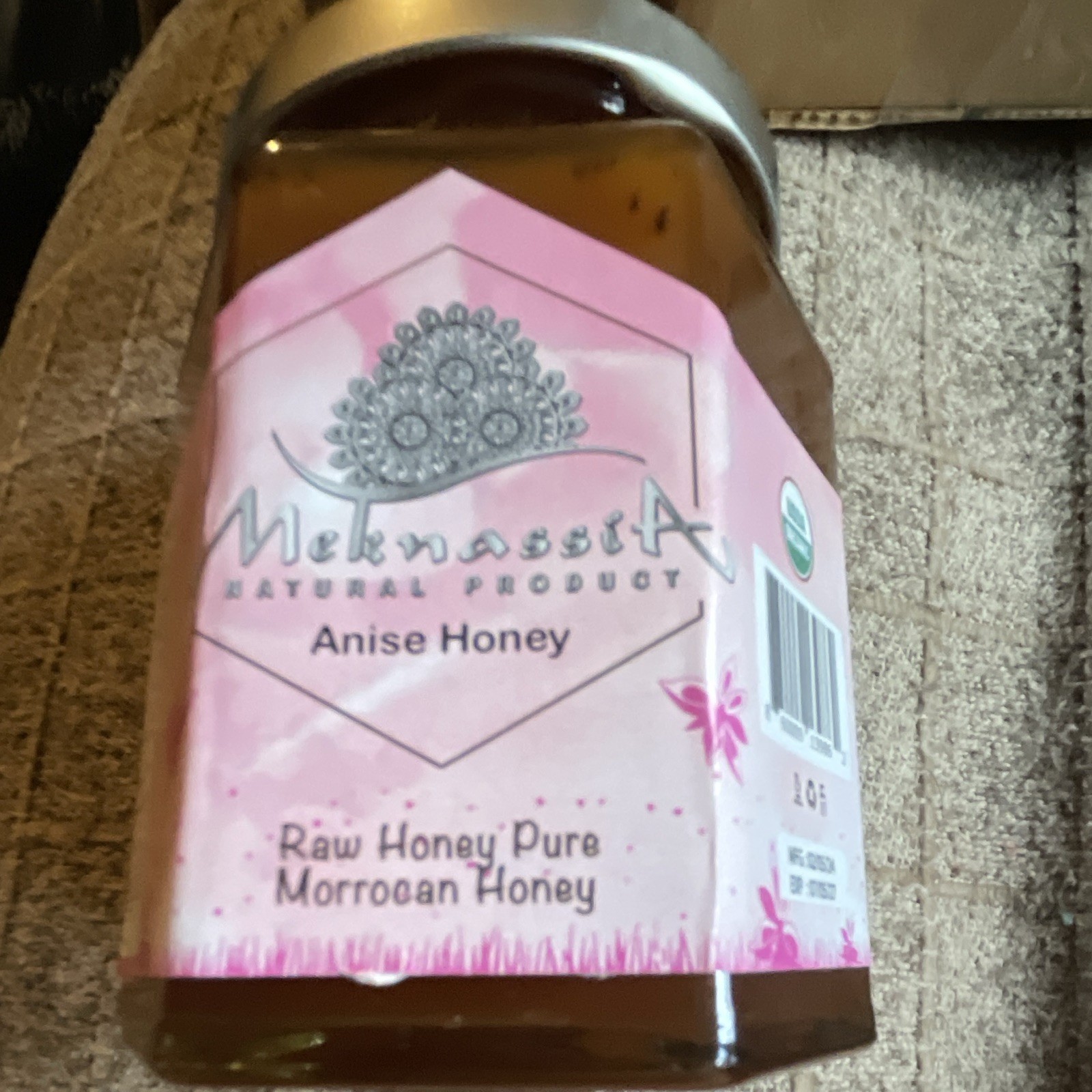 Meknassia Anise Honey Raw Pure Moroccan Pantry USDA Organic 16 oz Jar