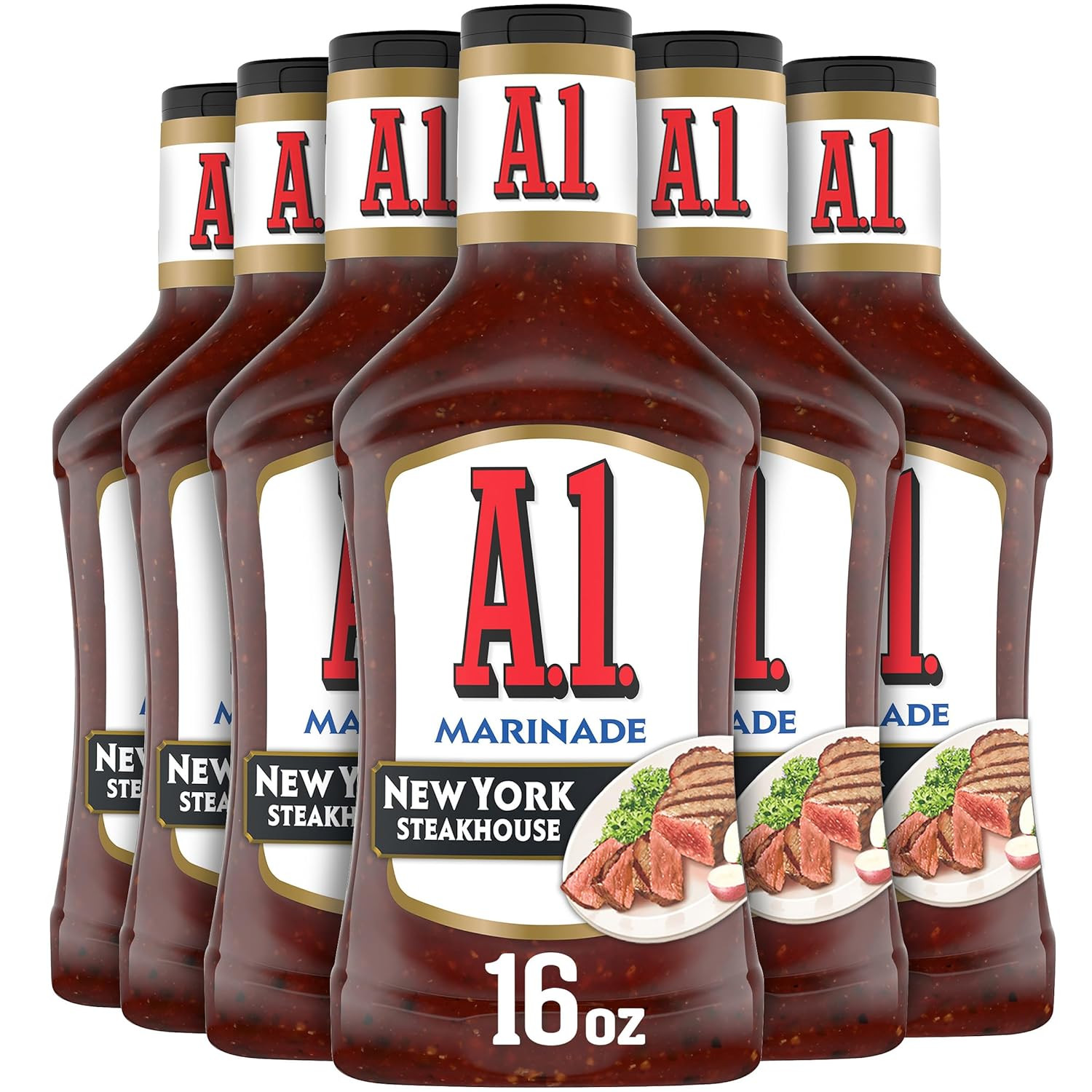 6 Pack Steakhouse New York Marinade 16 Oz Bottles Bulk Beef Grilling US