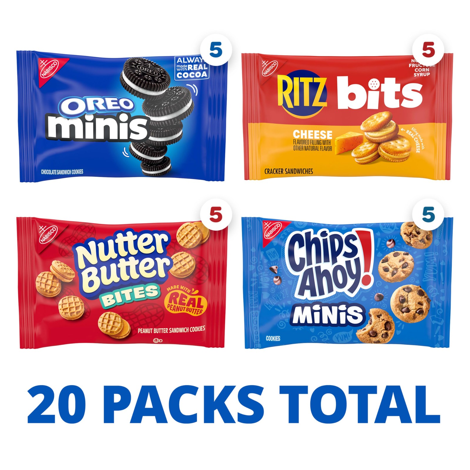 Nabisco Snacks Variety Pack, OREO Minis, Nutter Butter Bites, CHIPS AHOY! Minis