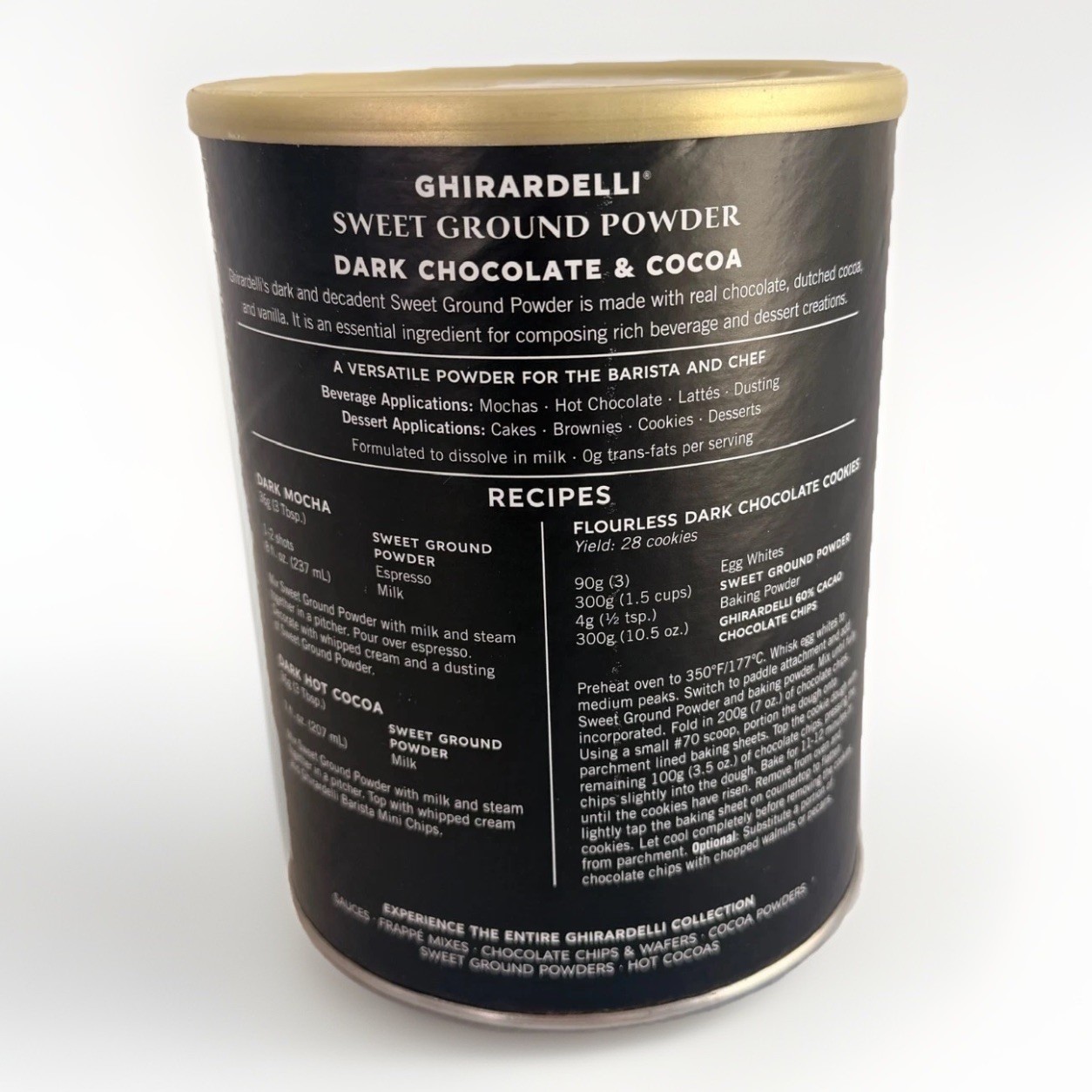 Ghirardelli Dark Chocolate & Cocoa Sweet Ground Powder for Beverages & Desserts