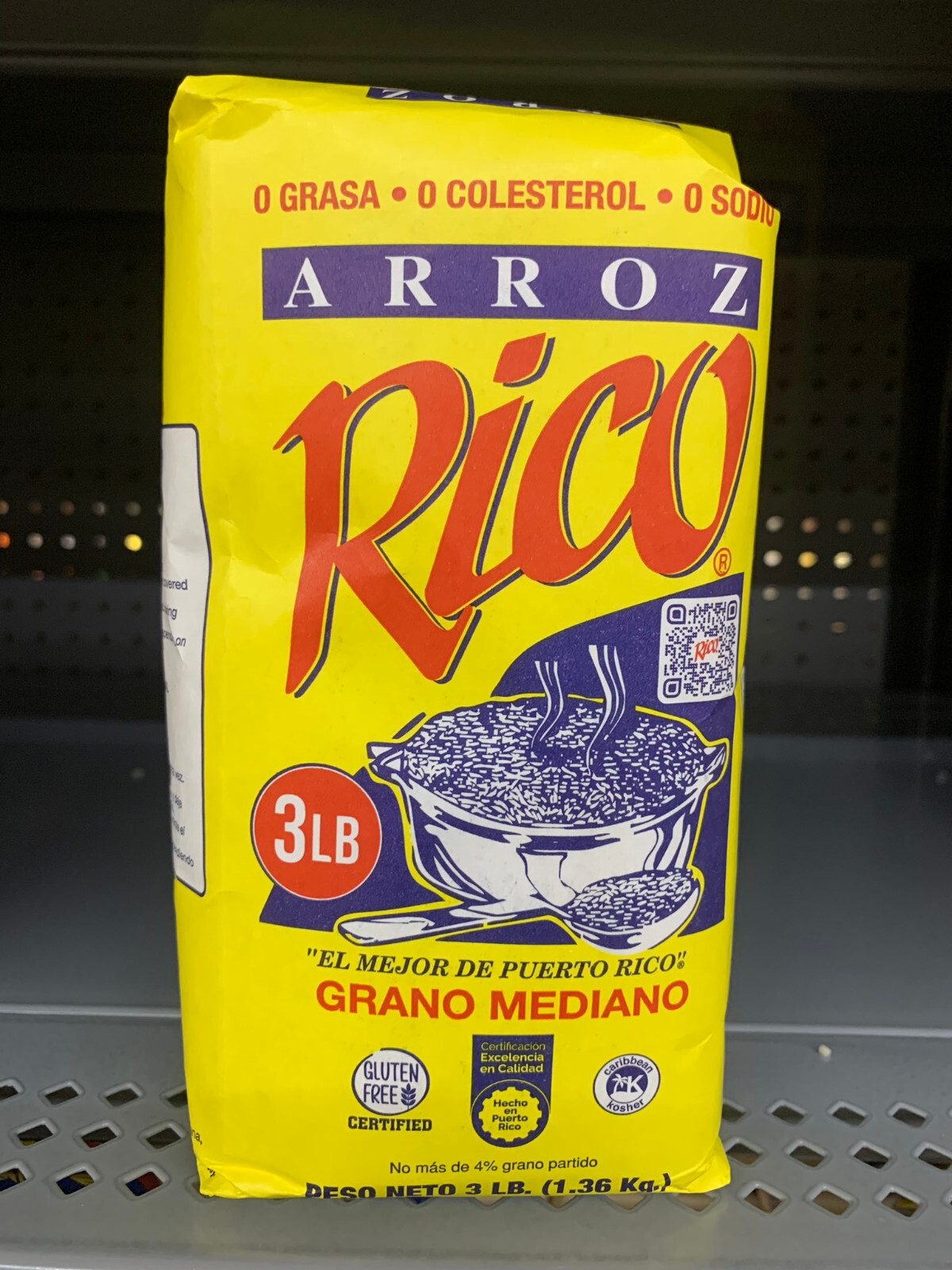 Arroz Rico Grano Mediano – Medium Grain – 3Lbs – 1 BAG