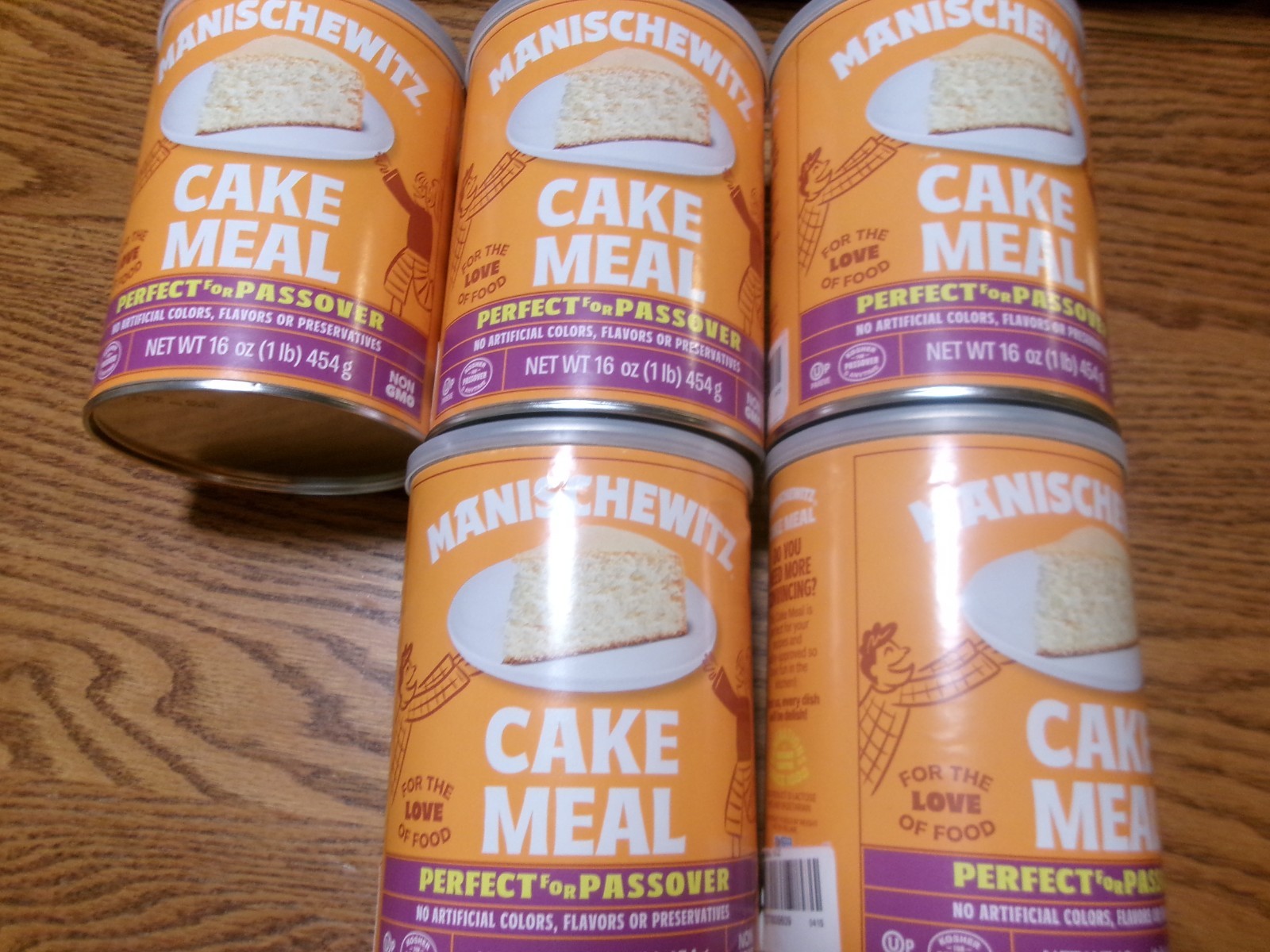 5 Cans Manischewitz Cake Meal Kosher Passover 16 0z each 10/2027