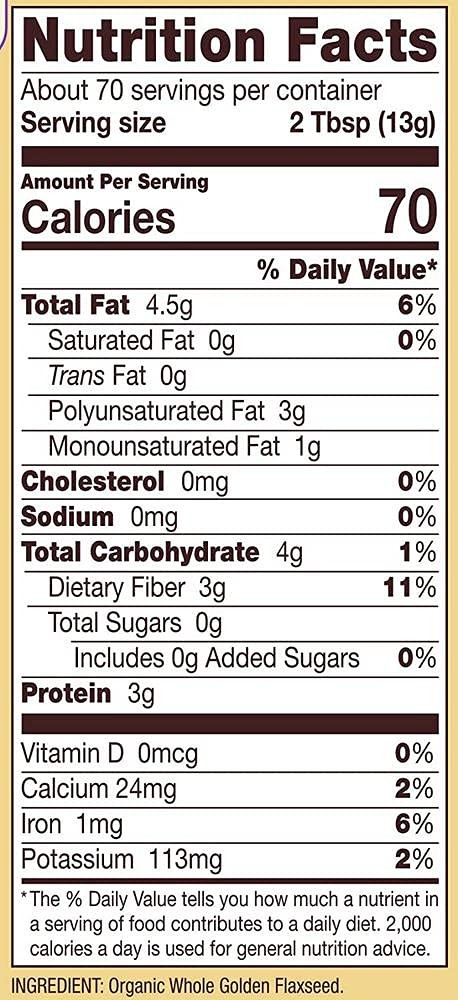 Bob’s Red Mill Organic Flaxseed Meal, 32oz (Pack of 1) – 32 Ounce