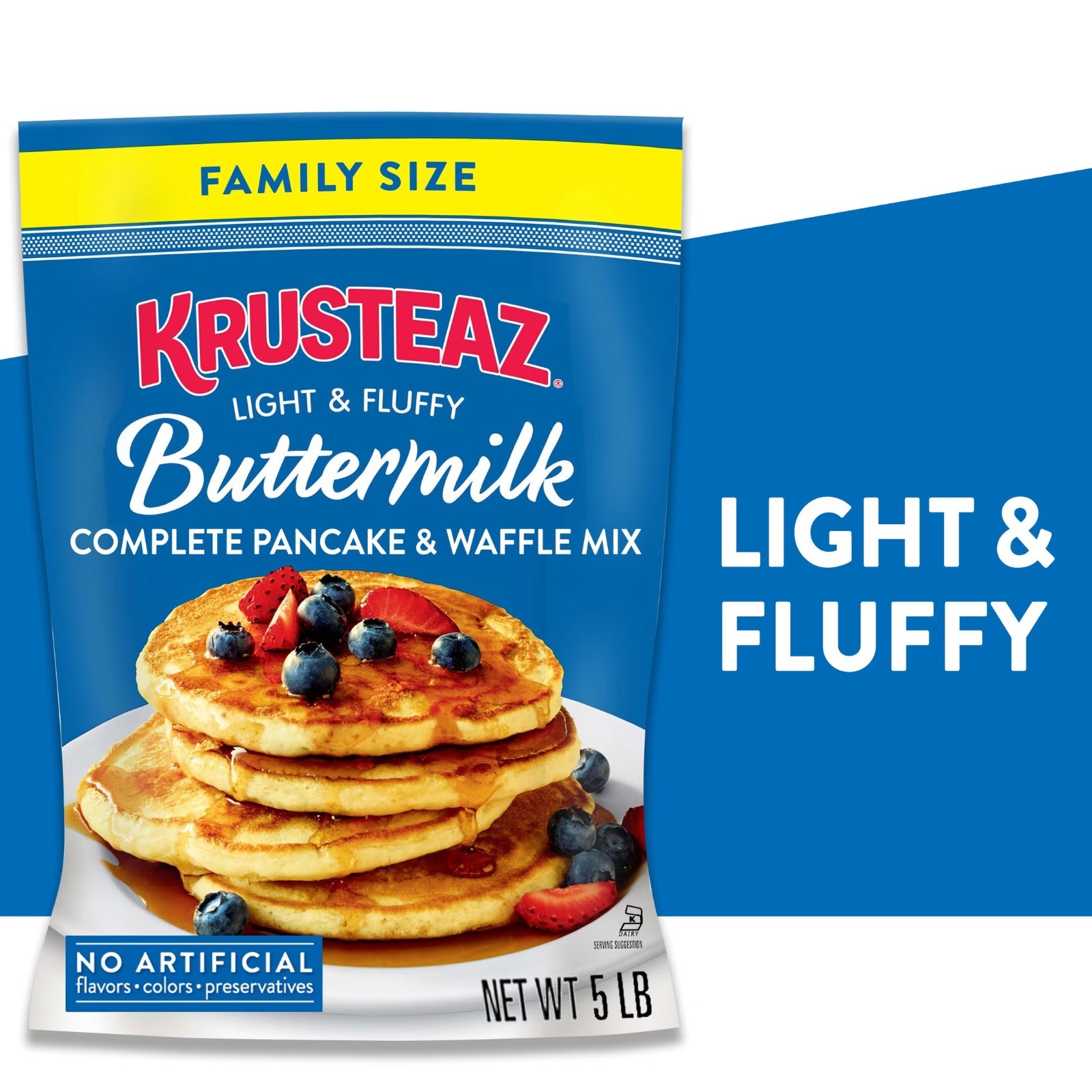 Krusteaz Buttermilk Pancake,Waffle Mix, 5lb.