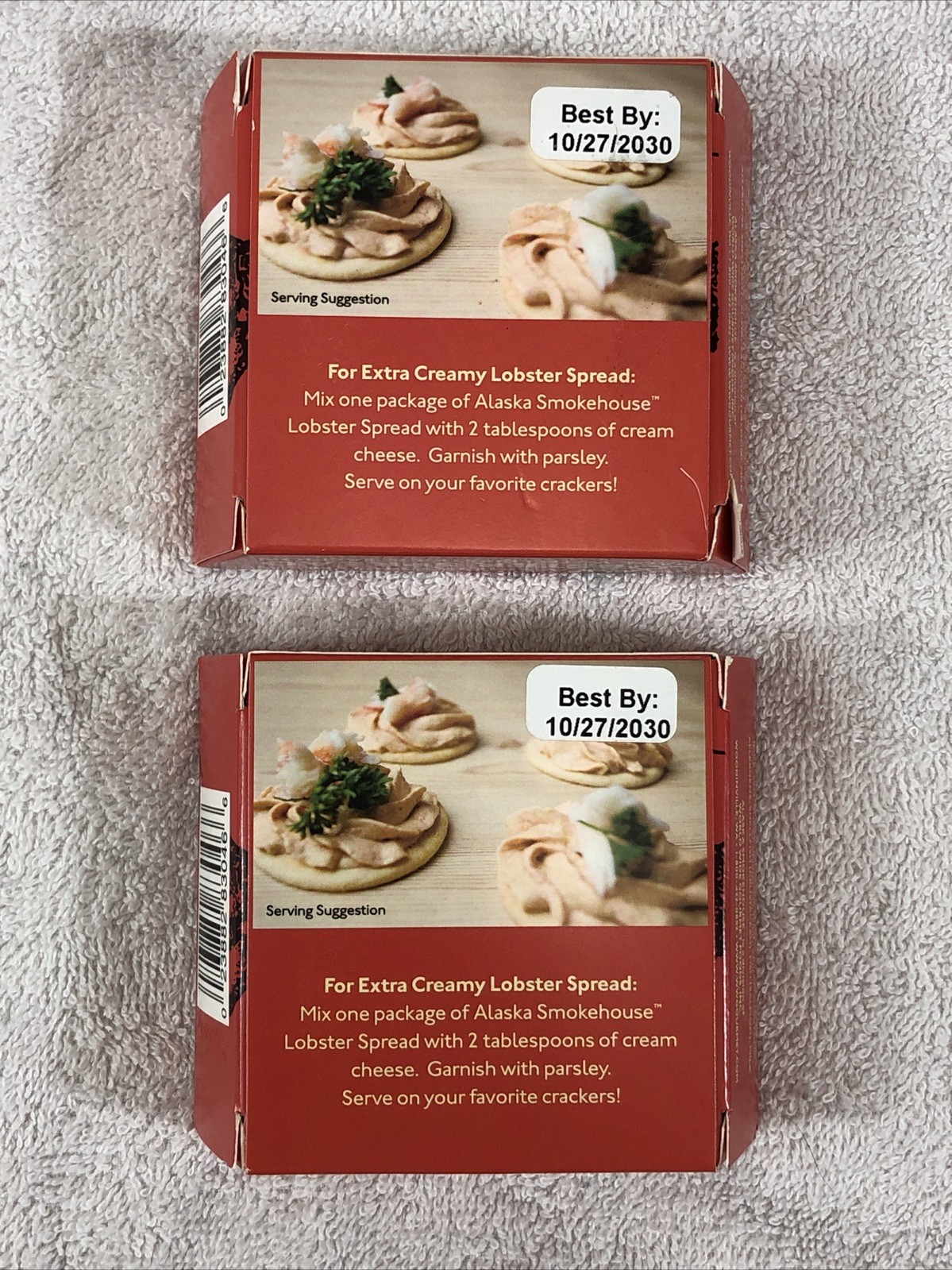 2 PACK ~ Lobster Spread Seafood Alaska Smokehouse LOBSTER SALMON 5 grams Protein