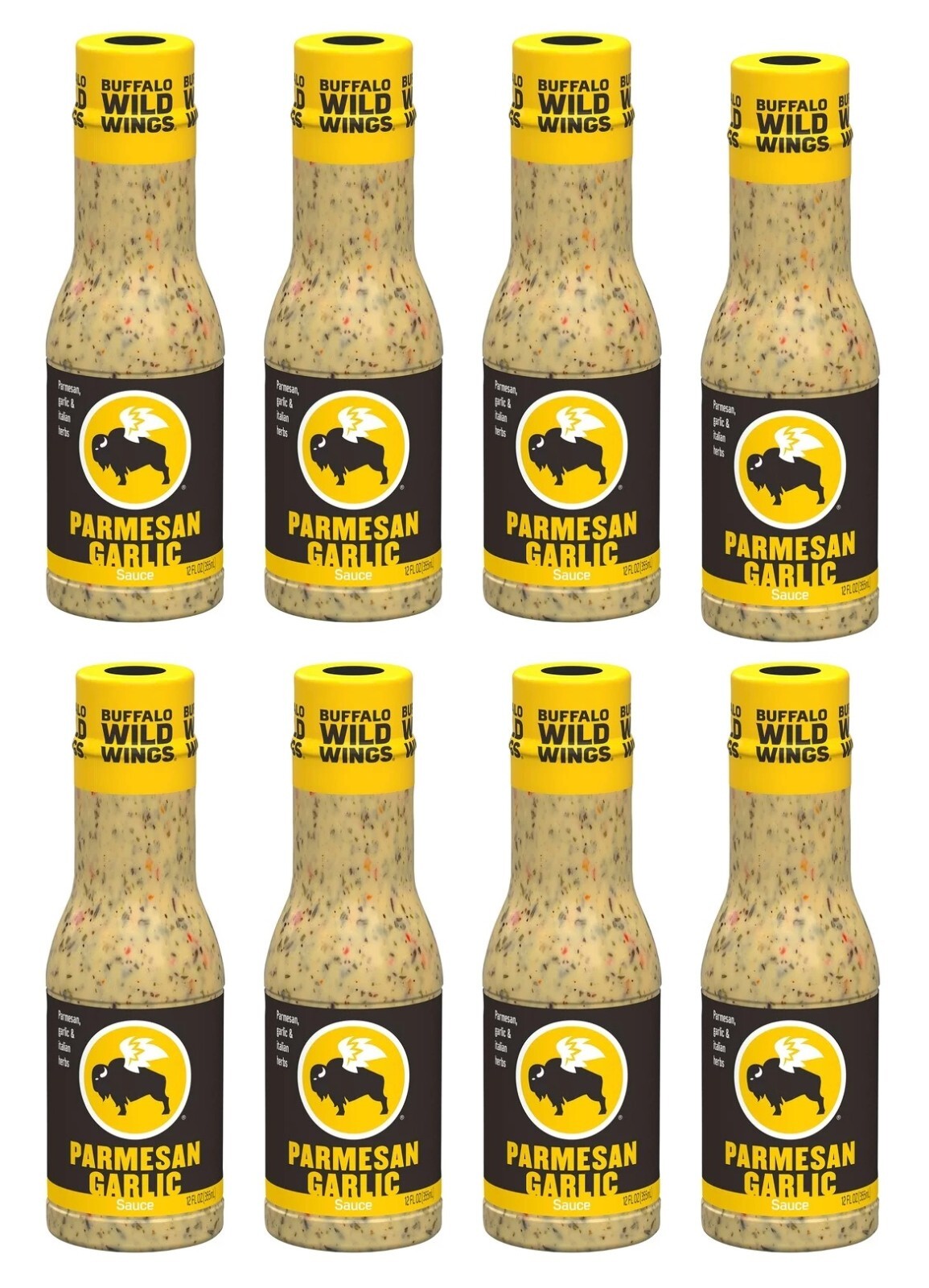 8 Pack Buffalo Wild Wings Parmesan Garlic Sauce, 12 oz Bottles – Dipping Sauce