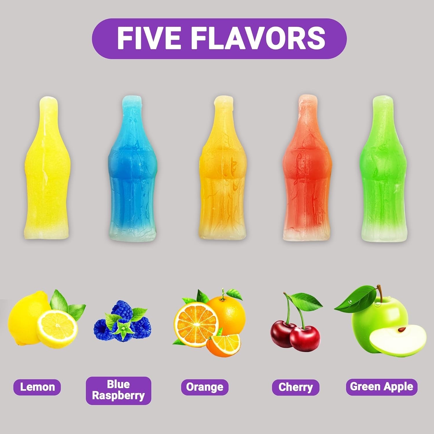Retro Wax Bottle Candy Drinks 8oz Liquid Filled Nostalgic Candy Assorted Flavors