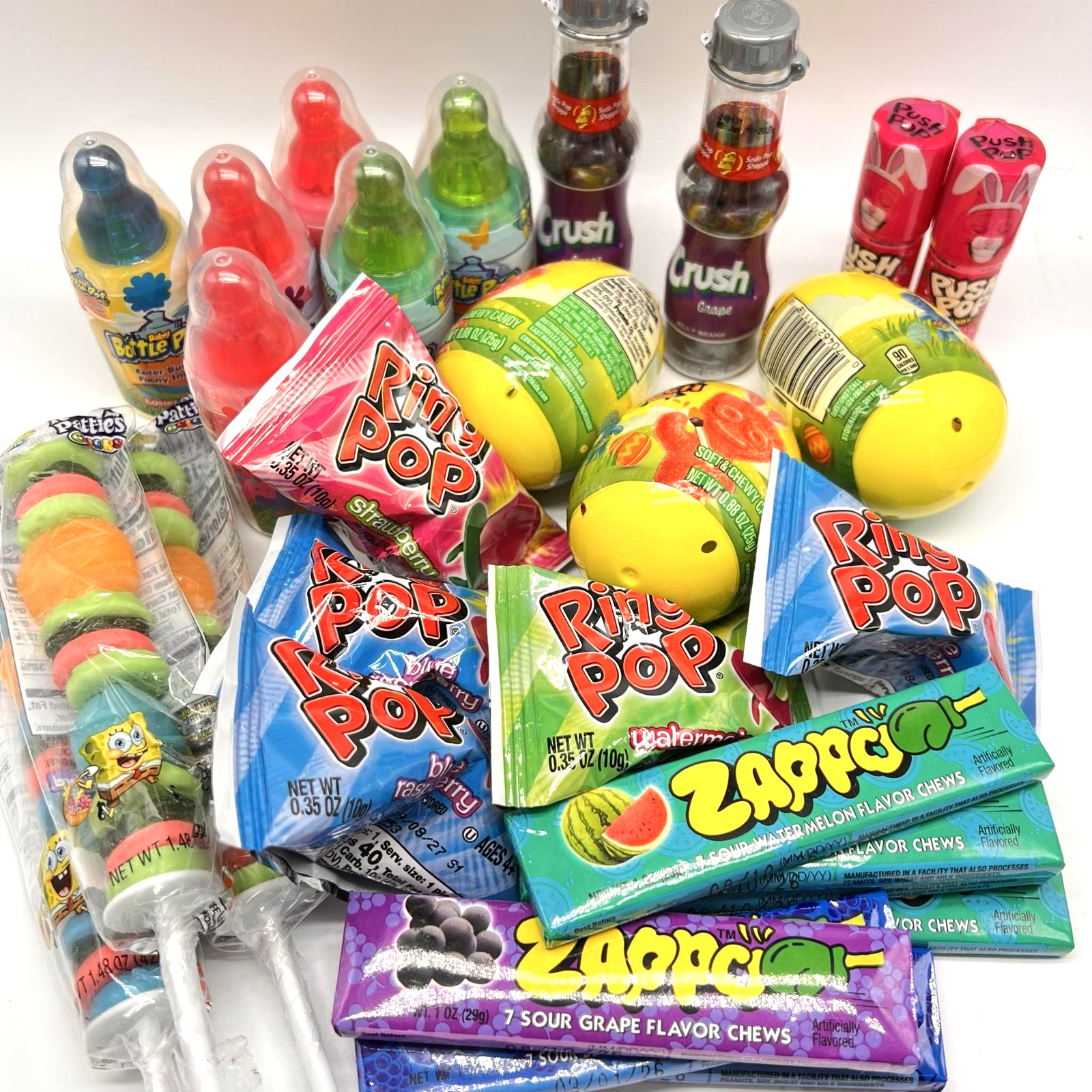 Easter Candy Variety Pack Ring Pop Bottle Pop Sour Patch Push Pop Lot of 28