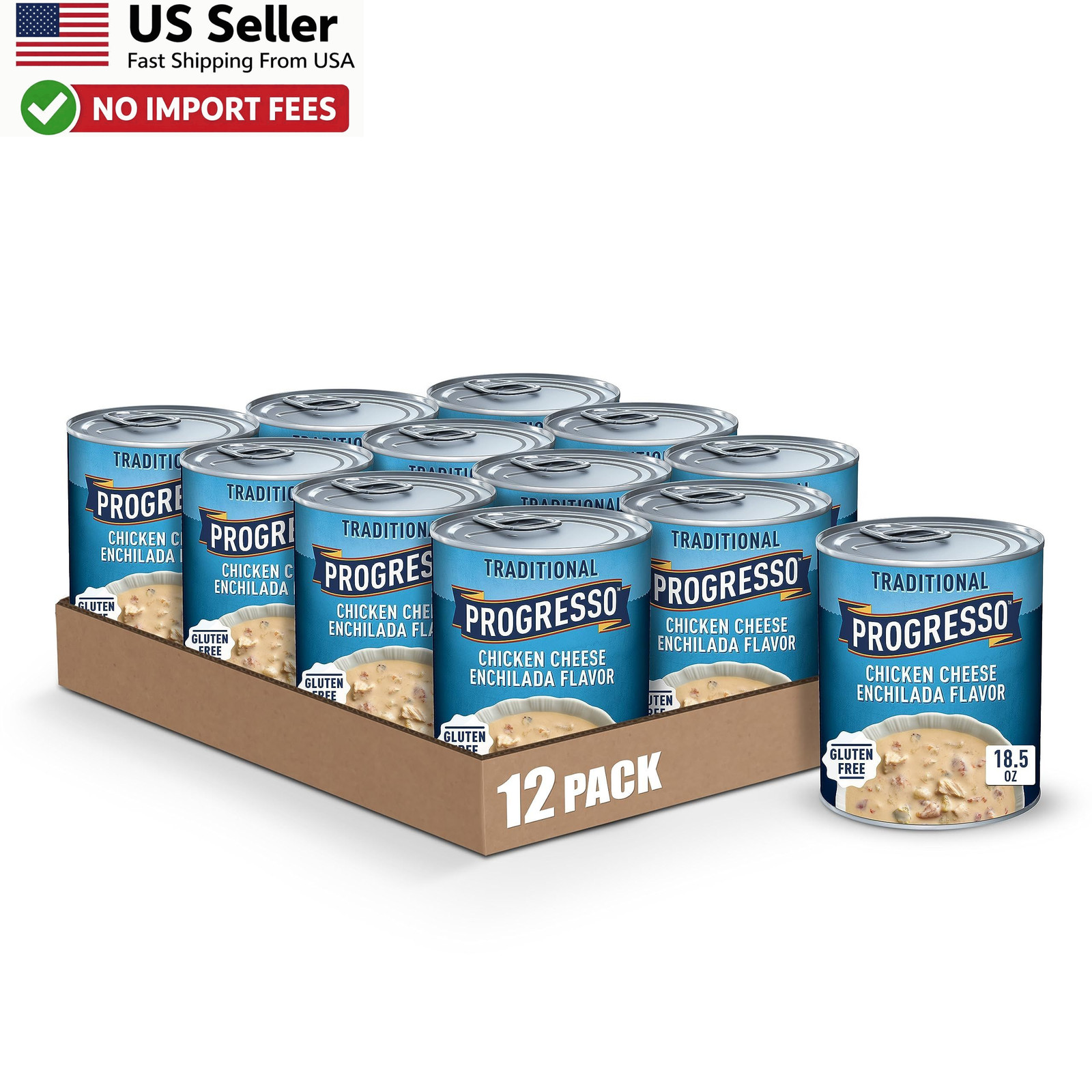 Progresso Chicken Cheese Enchilada Soup Gluten Free 18.5 oz 12 Pack Case FROM US
