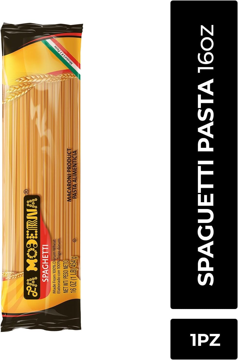 LA MODERNA Spaghetti Pasta 16 oz (Pack of 1) | Durum Wheat Semolina Pasta |