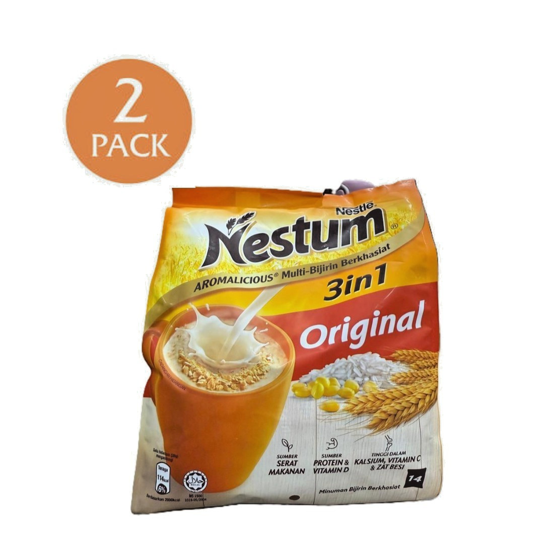 Nestle Nestum Aromalicious Multigrain 3 in 1 Original 14s x 28g – 2 Packs