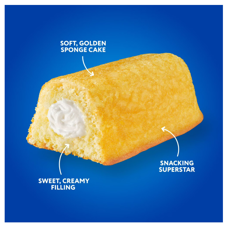 Hostess Twinkies Snack Cakes, Golden Sponge Cake with Crème Filling, 21.73 oz Bo