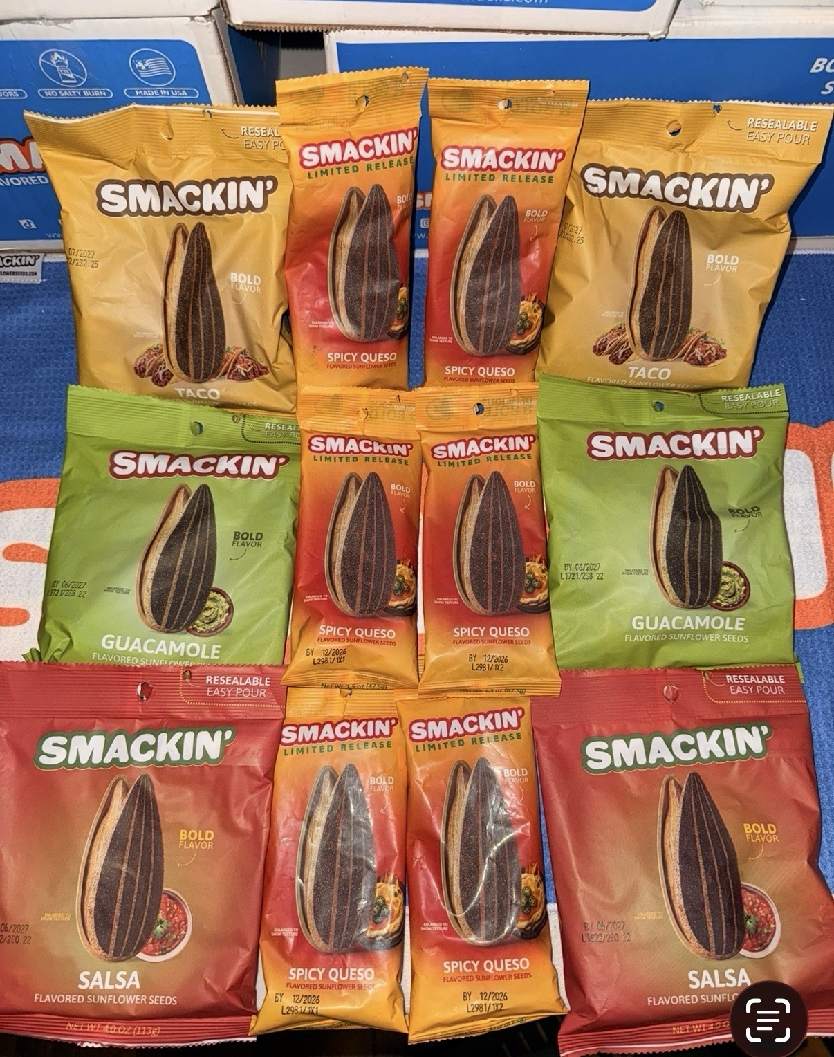 Smackin’ Sunflower Seeds – Fiesta Pack & Spicy Queso – Limited Edition!