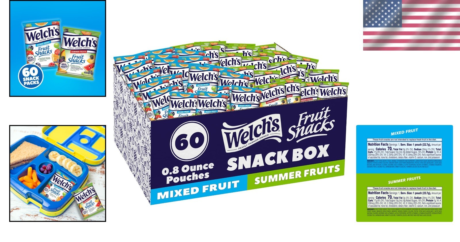 Nutritious Mixed Fruit & Summer Variety Snack Pack – 60 Individual Servings