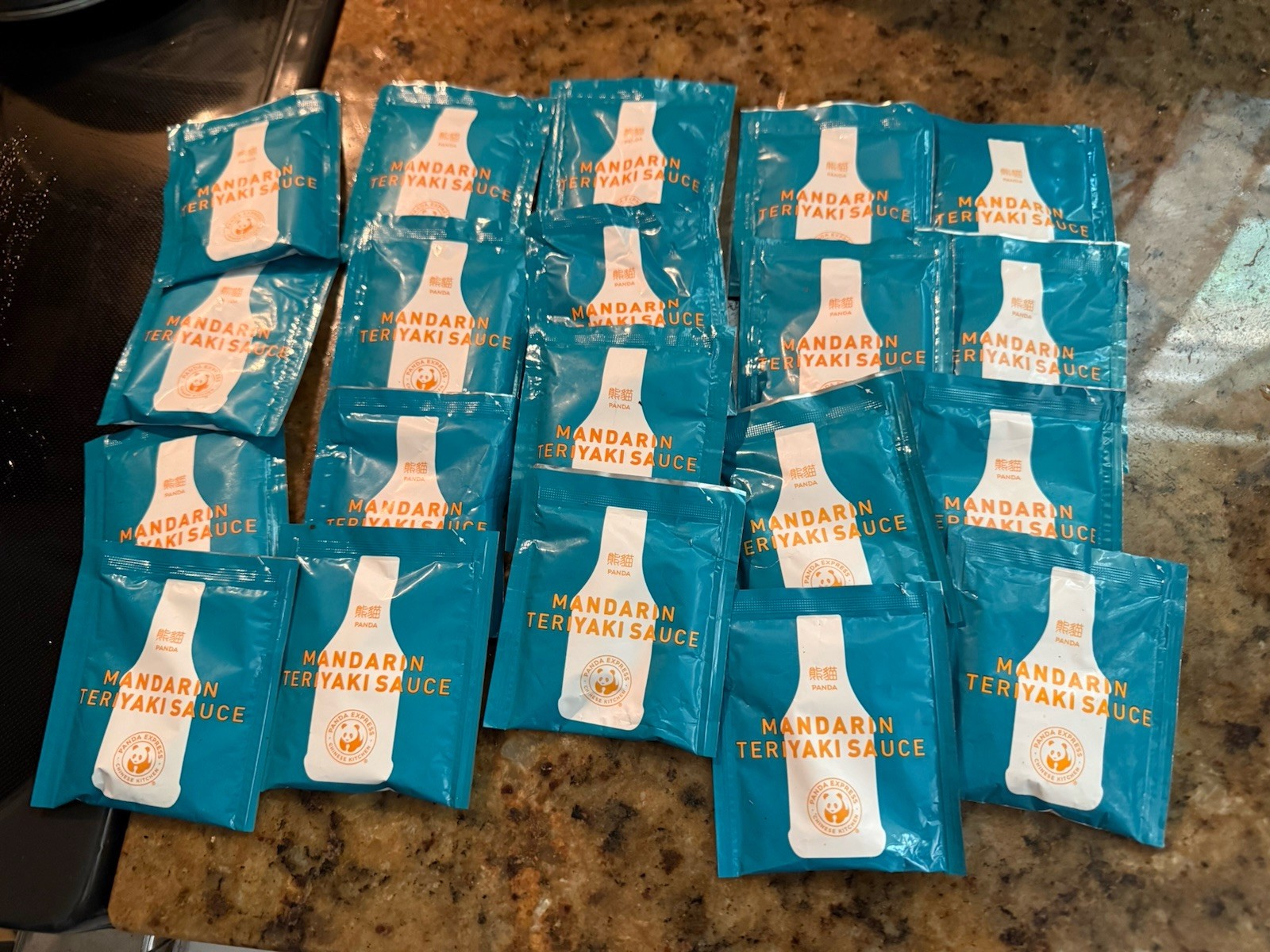 Bundle Lot x20 Panda Express Mandarin Teriyaki Sauce Packets