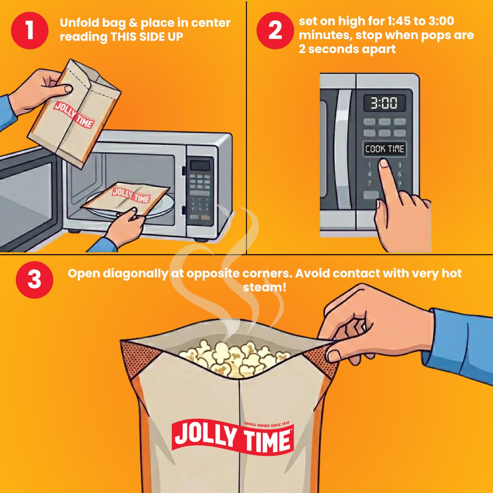 Jolly Time Healthy Pop Microwave Popcorn, 1.2oz 1.2 Ounce (Pack of 30)