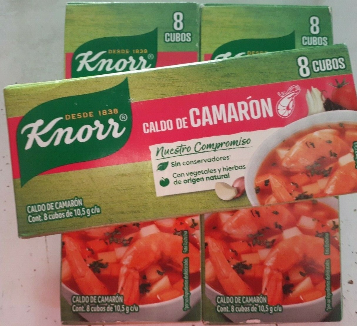 3 Pack Knorr Camaron Bouillon Cubes (8 cubes per pack–24 cubes total)