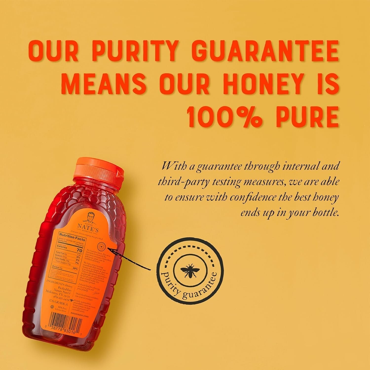 Nature Nate’s 100% Pure, Raw & Unfiltered, All-natural Sweetener Honey