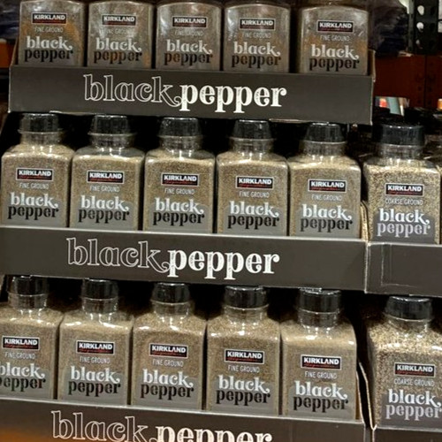 2 Jars Kirkland Signature Fine Ground Black Pepper 12.3 oz x 2 24.6 oz Total