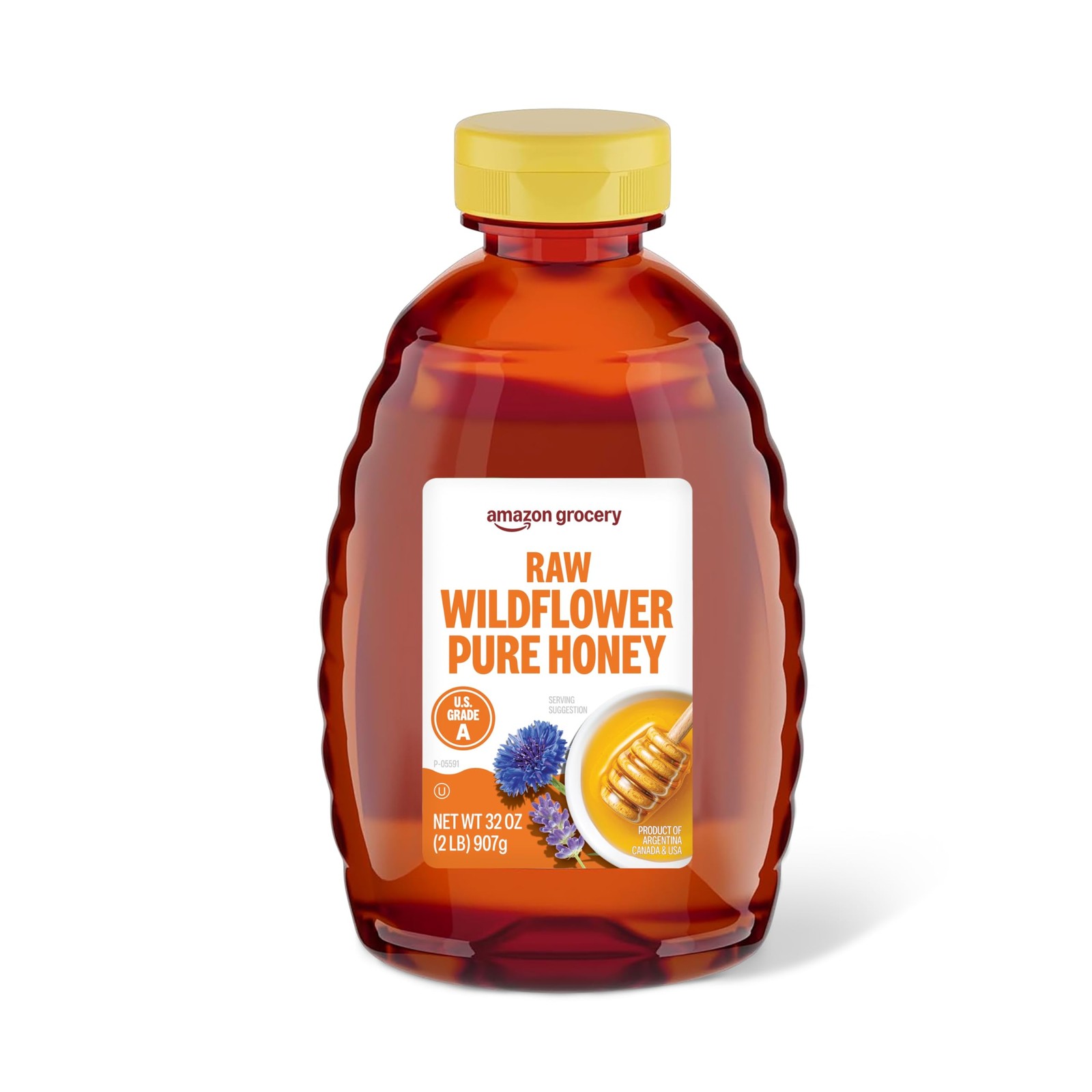 Amazon Grocery, Raw Wildflower Honey, 2 Lb 32 Ounce (Pack of 1)