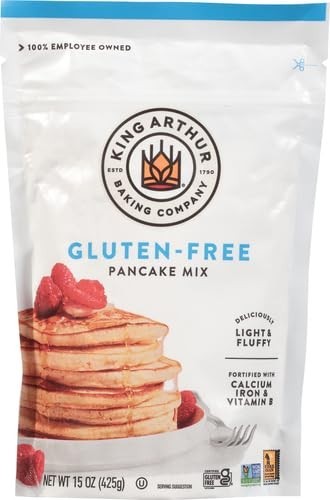 King Arthur Gluten-Free Pancake Mix Non-GMO Project Verified Kosher 15 Ounces…
