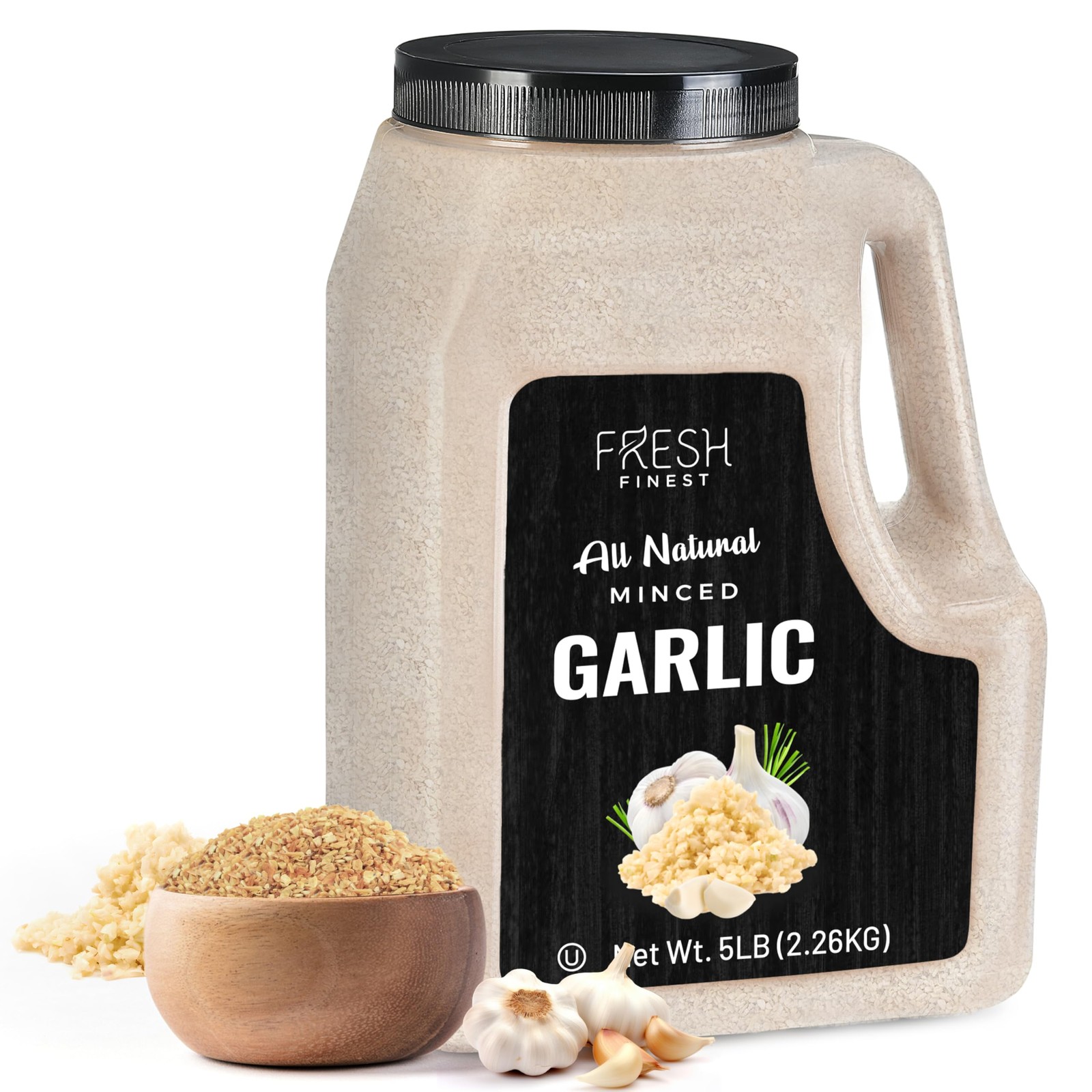 Fresh Finest Minced Garlic – Bulk 5 LB – Dried Flakes,