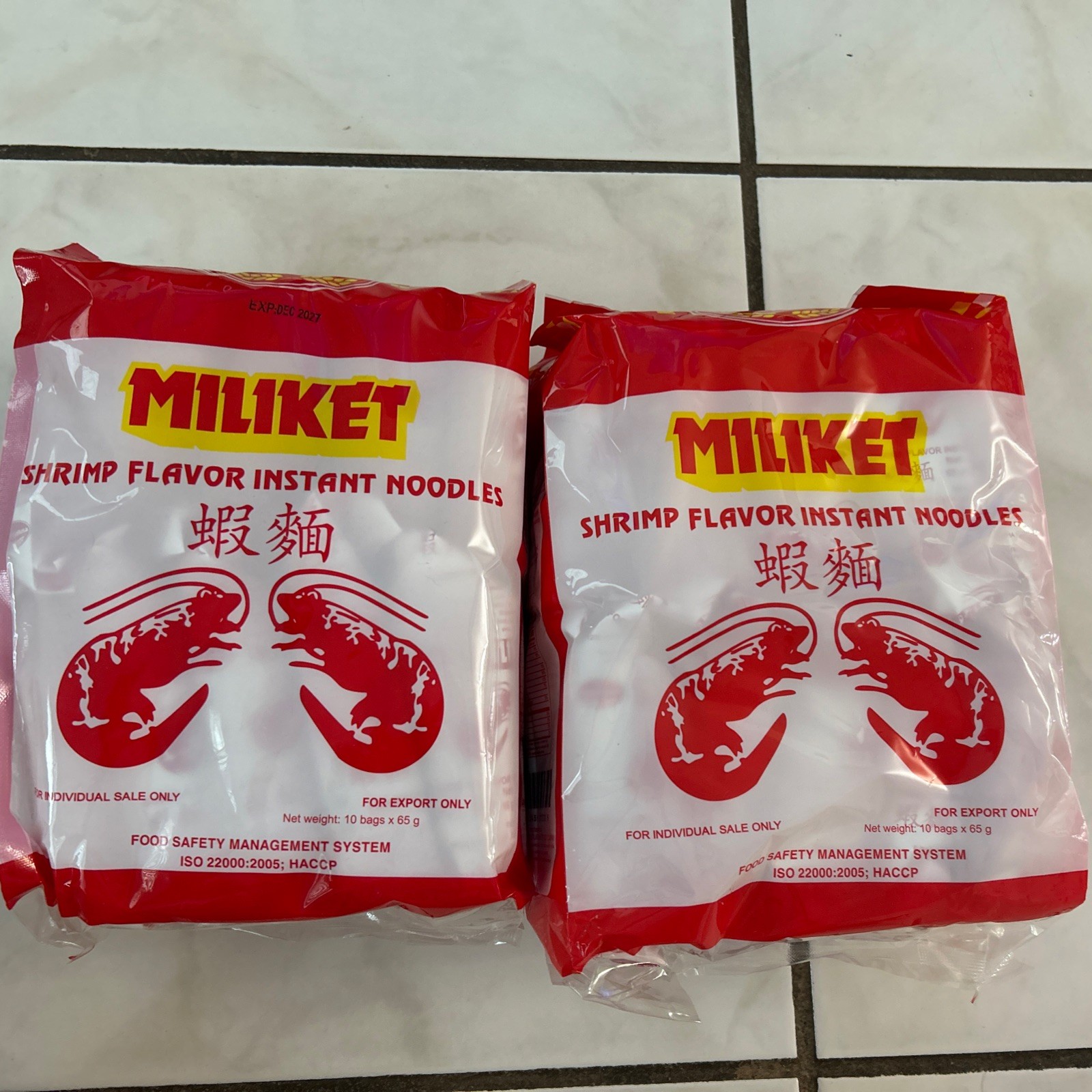 2 Miliket Colusa Vietnam Instant Ramen Noodles Seafood Flavor 10ocs Mi Hai Tom